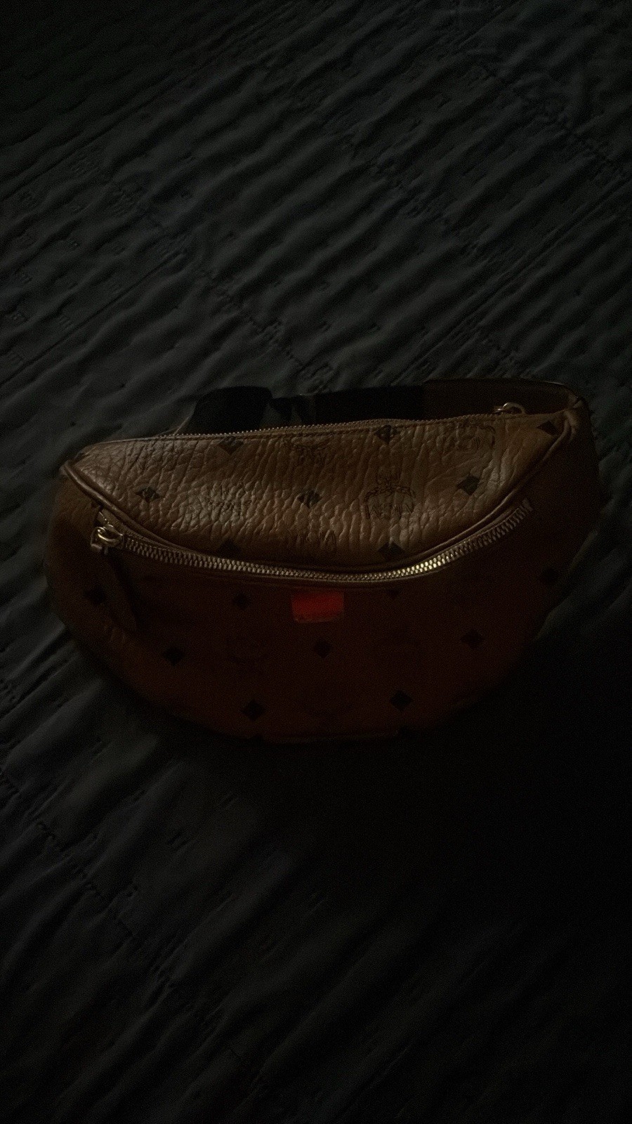 MCM Men’s Leather Belt Bag Fanny Pack Shoulder Crossbody Waist Bag
