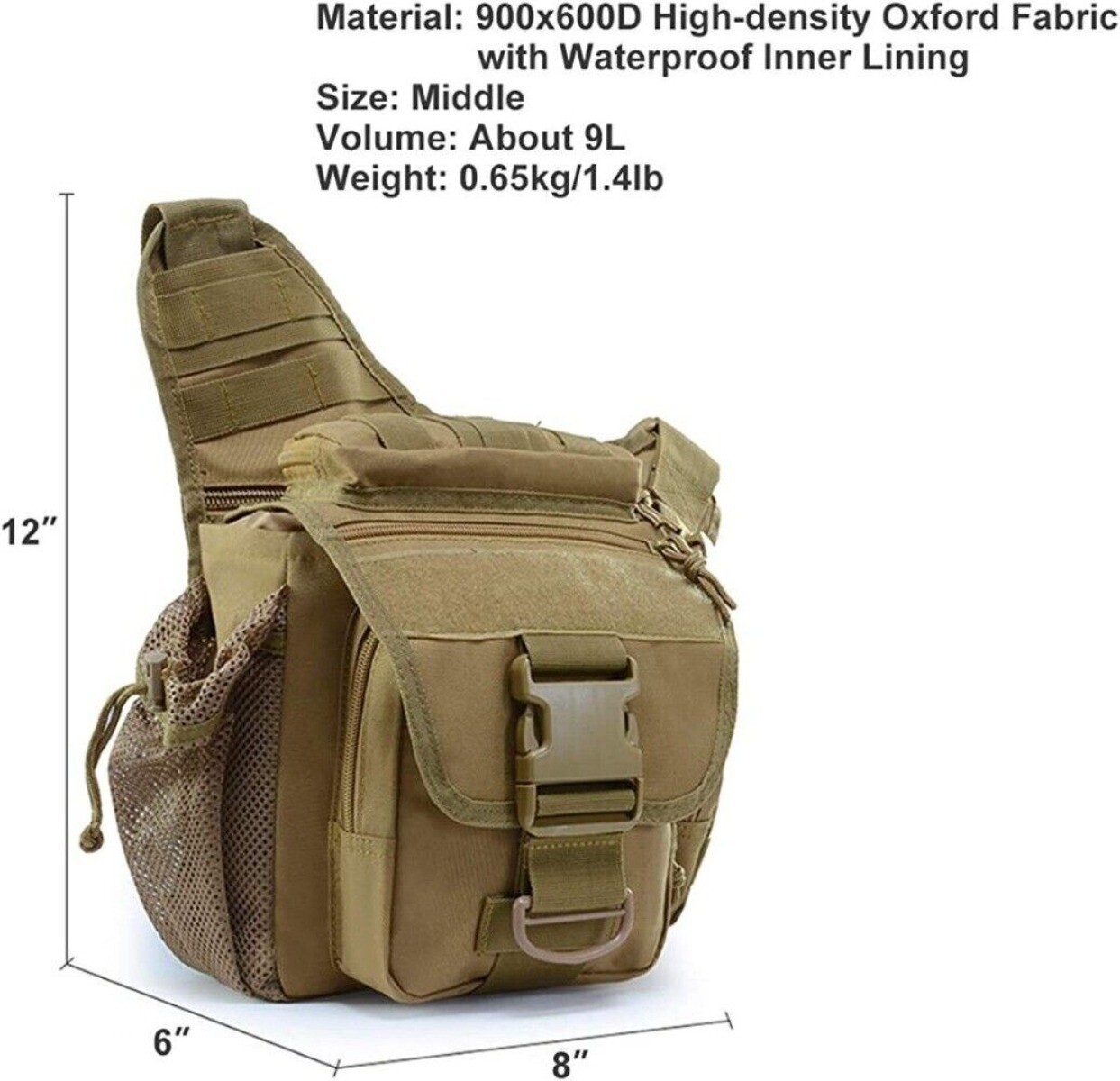 10L Military Multi-functional Tactical Messenger Shoulder Bag for Outdoor Sport