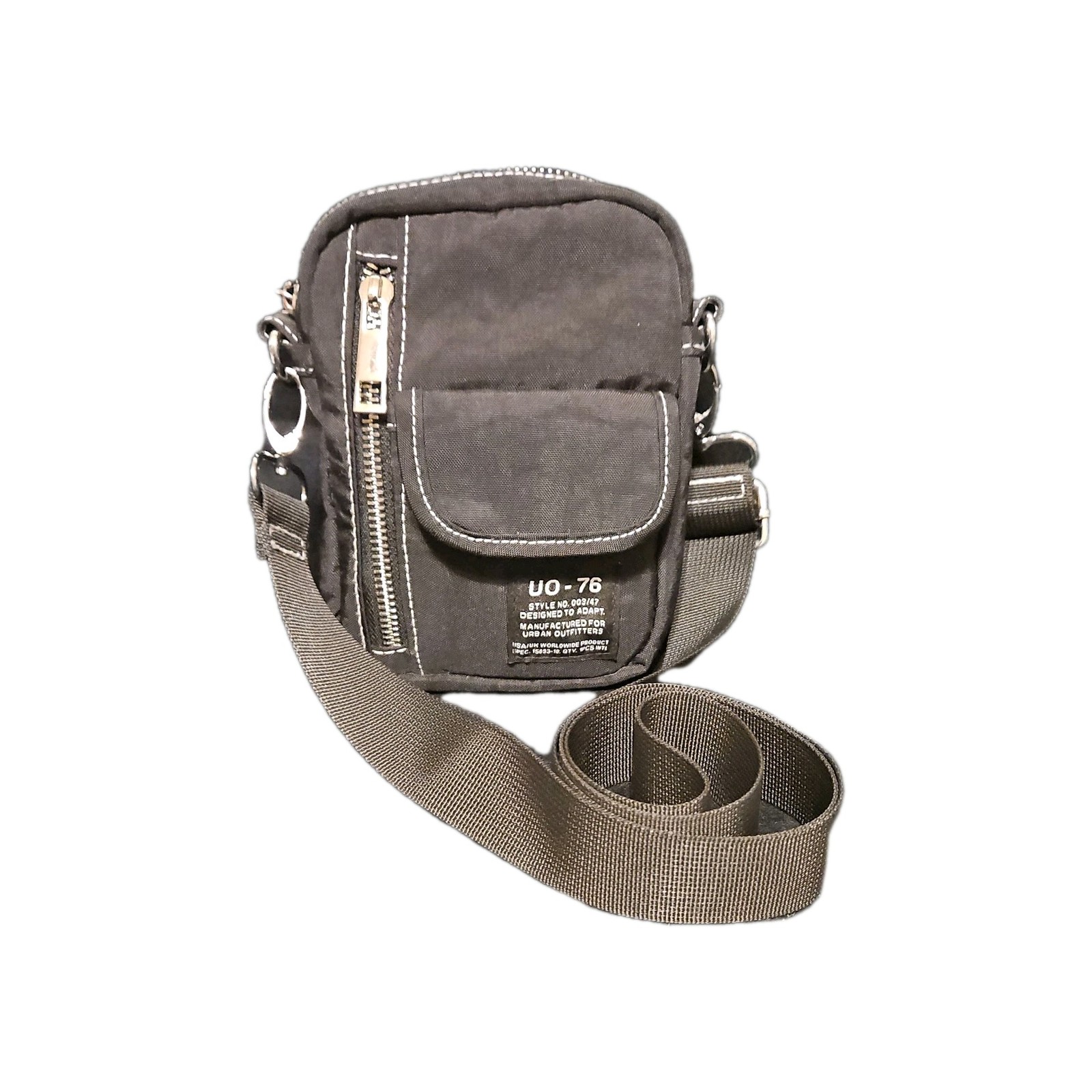 Urban Outfitters Black Crossbody Bag With Zip Closure Pockets Casual