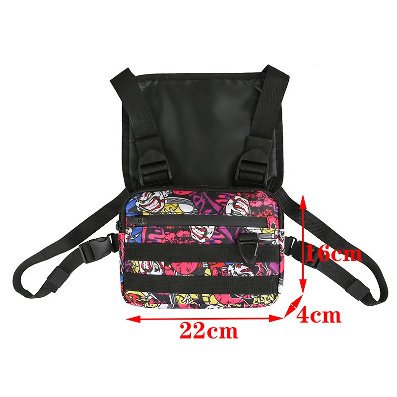 Functional Tactical Chest Bag For Men Fashion Bullet Hip Hop Vest Streetwear Bag