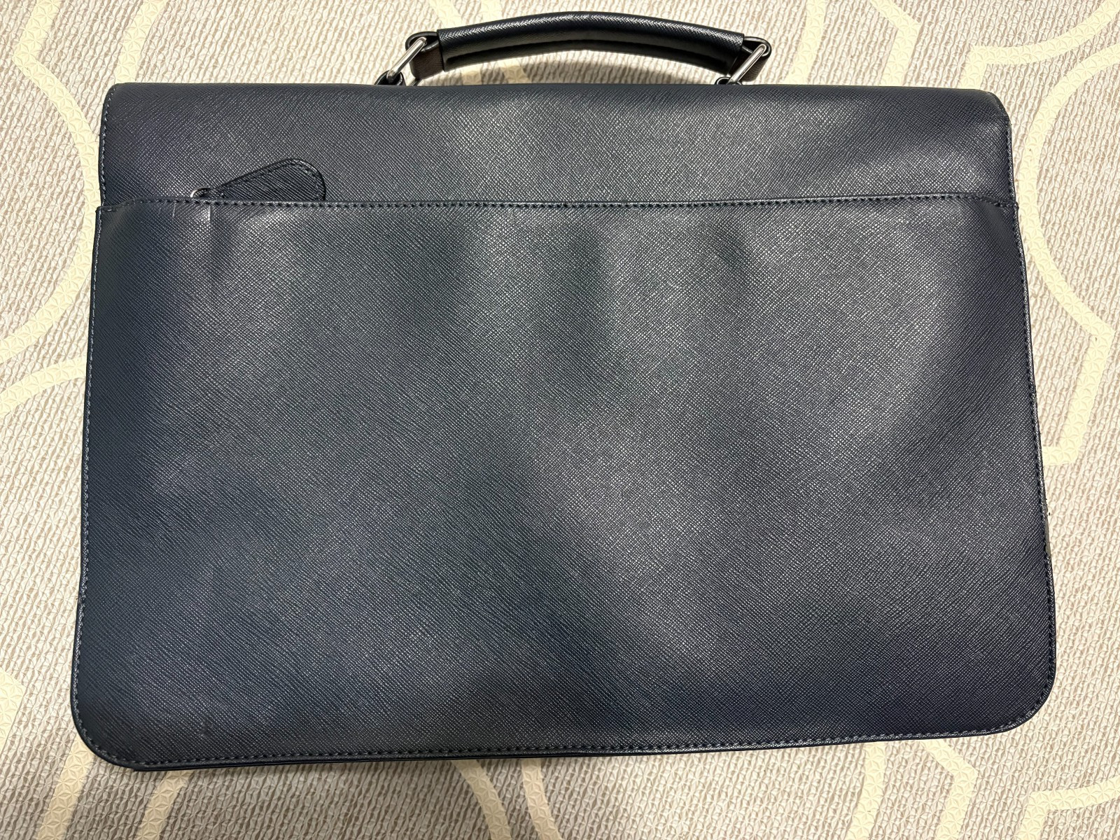 Ted Baker Saffiano Leather Buckle Front Satchel / Document Briefcase Bag