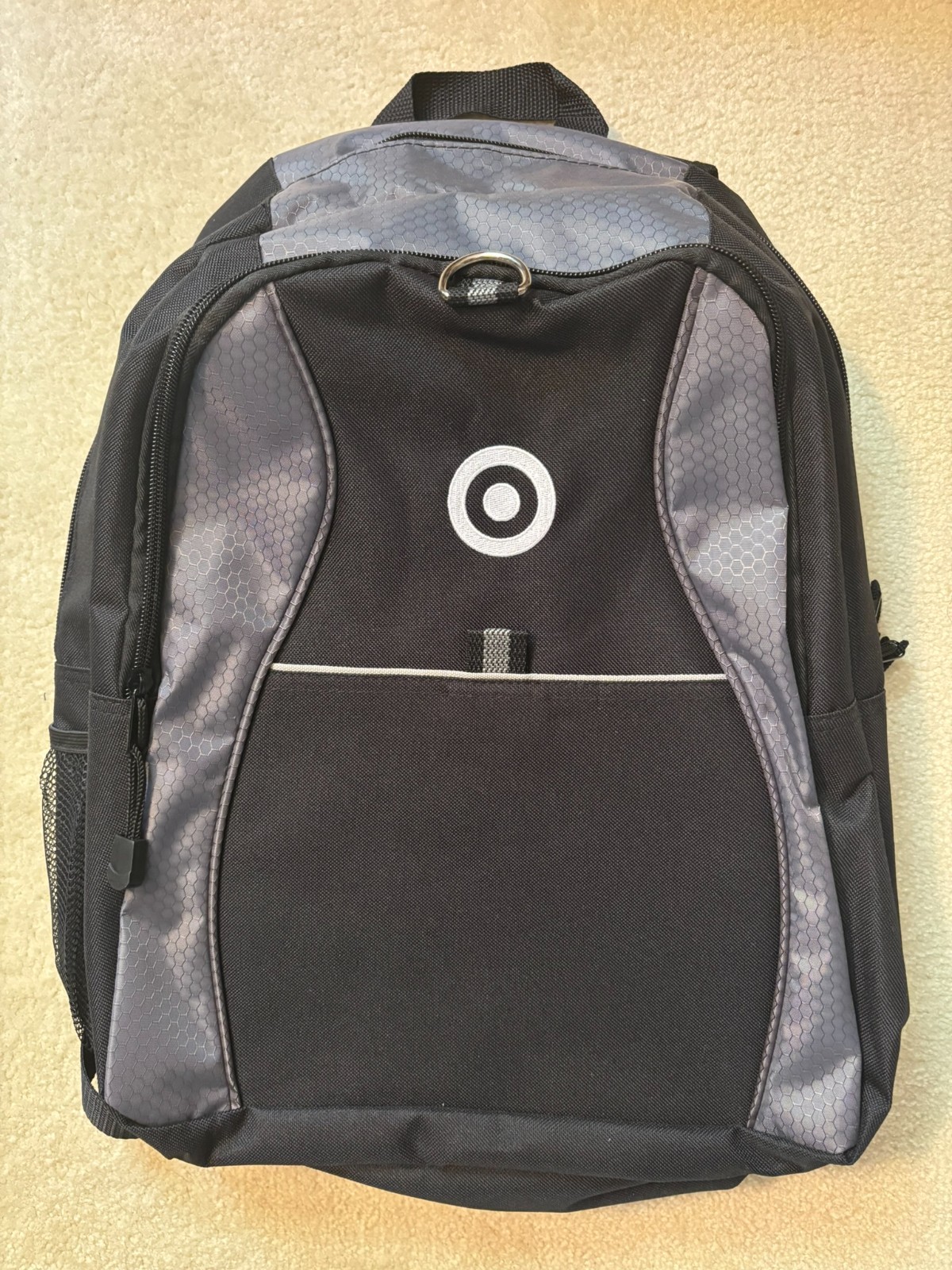 Port Authority Honeycomb Backpack! Black & gray w/ white Target logo school work