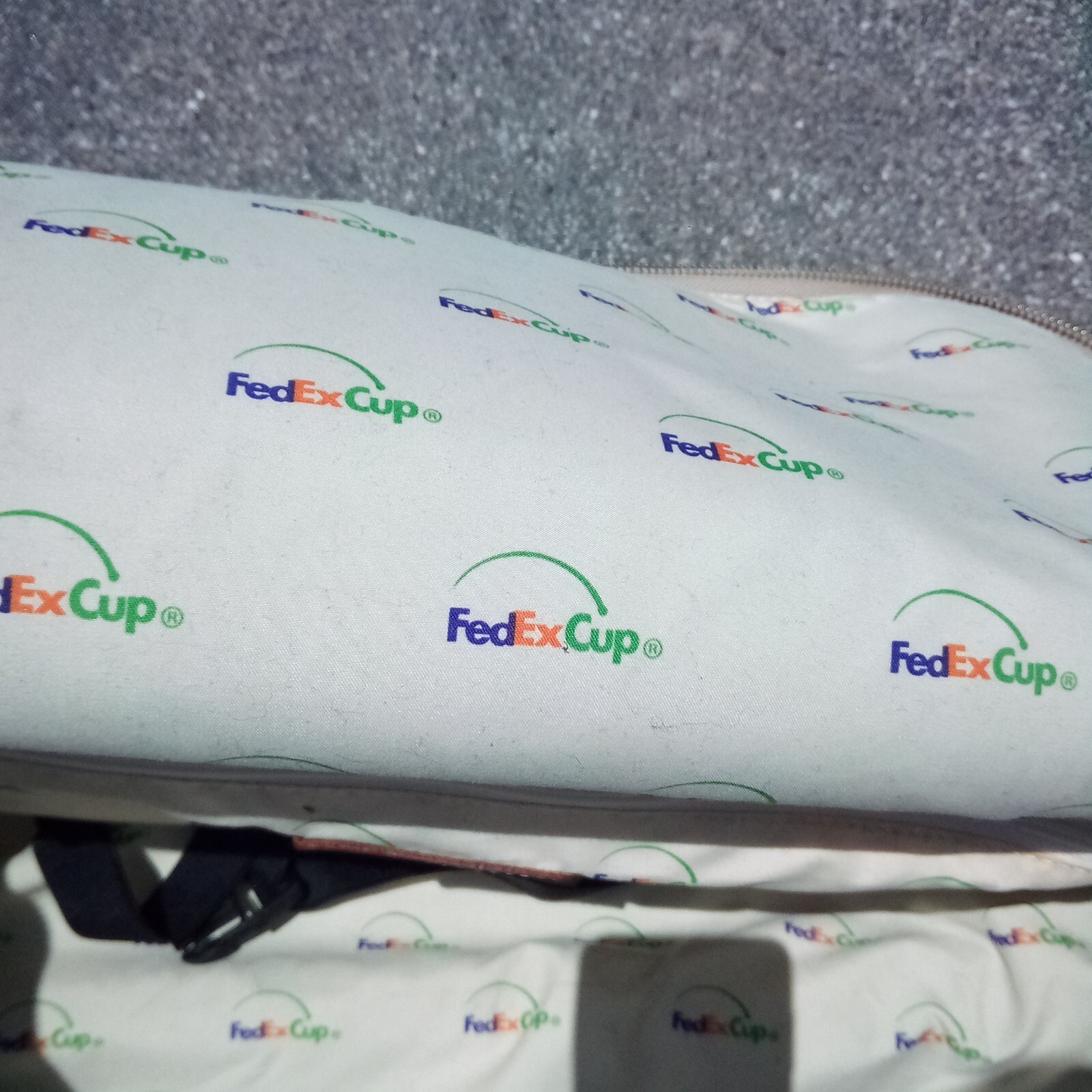 FedEx Cup Barrington Rolling Duffle Bag Leather Trim w Plaid Base ~ $ DROP