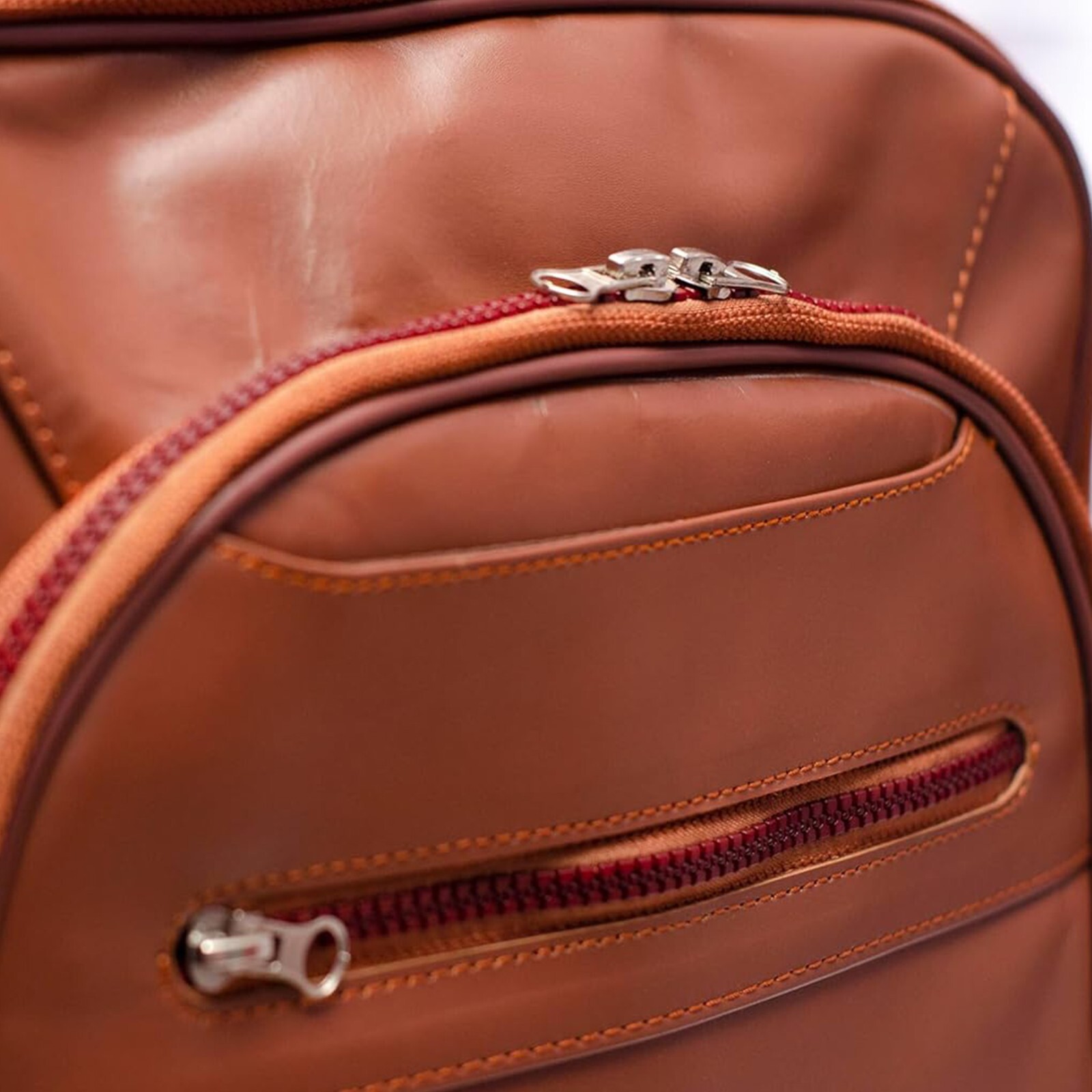 Leather Laptop Waterproof Backpack, Daypack, Travel Rucksack, School Bag Male