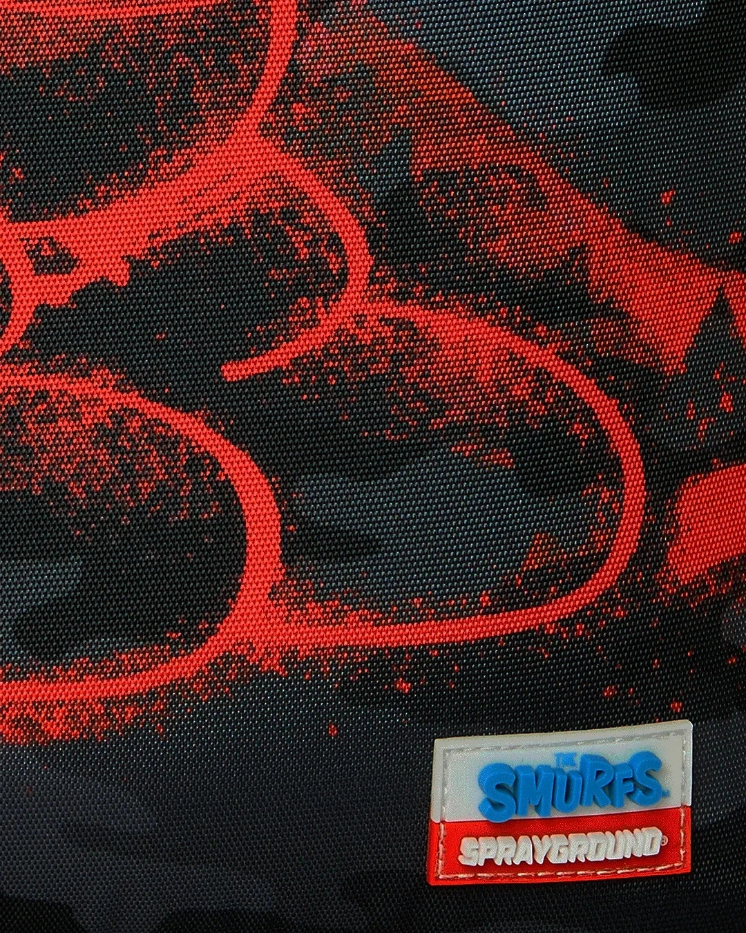 SPRAYGROUND LIMITED EDITION BACKPACK SMURFS RED STENCIL CAMO ATTITUDE