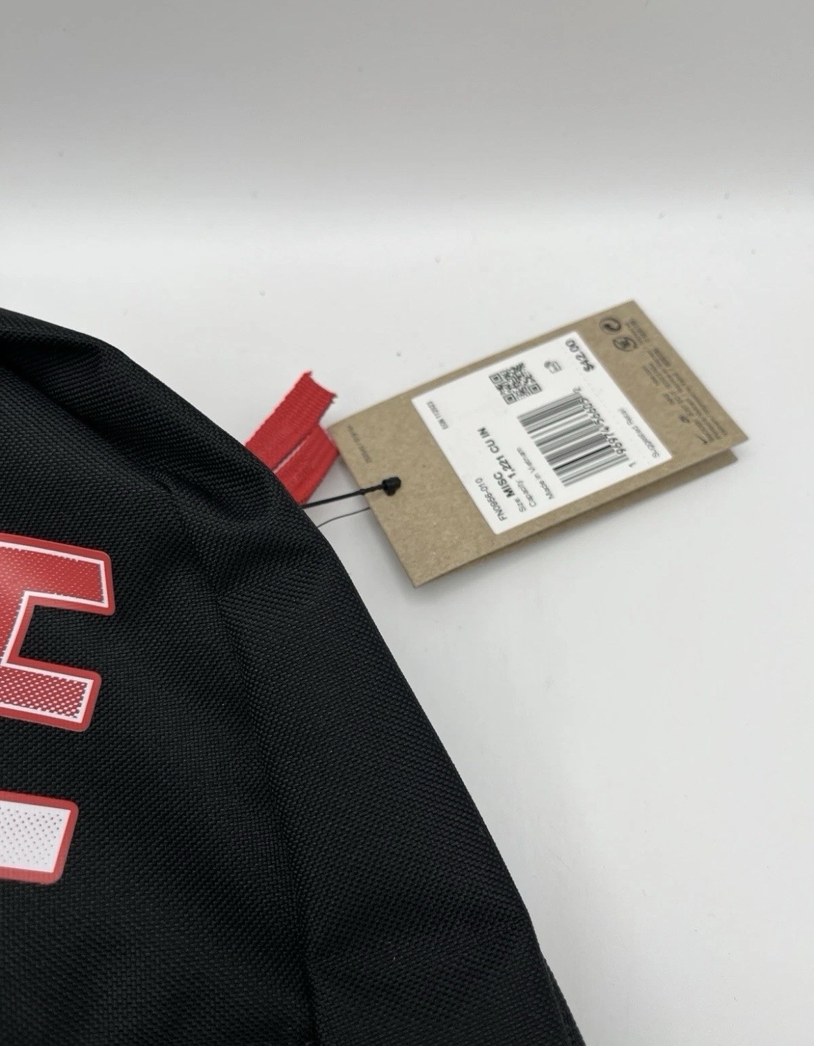 New Nike Elemental Backpack Black And Red Logo Anthracite FNO956-010 Bag