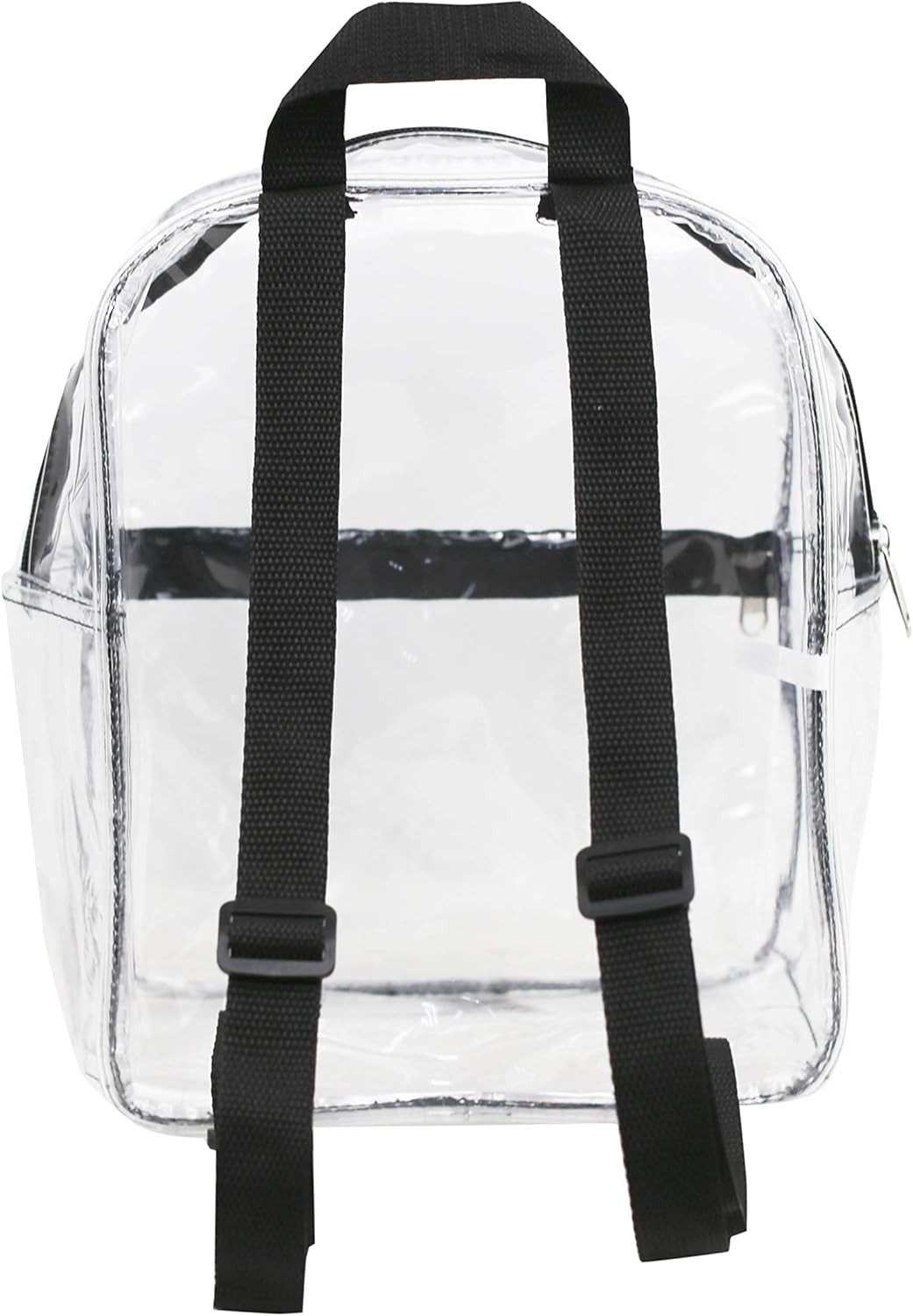 Cold-Resistant Small Clear Backpack for Stadium Events, Black | Waterproof PVC C