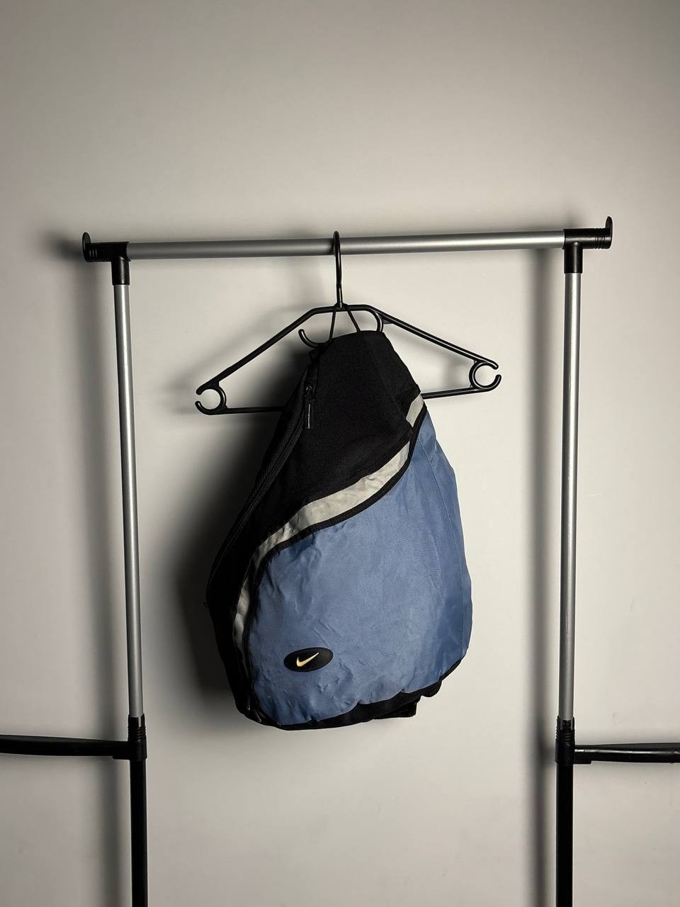 Vintage Nike Sling Bag Y2K Blue Black One Shoulder Backpack Gorpcore Techwear