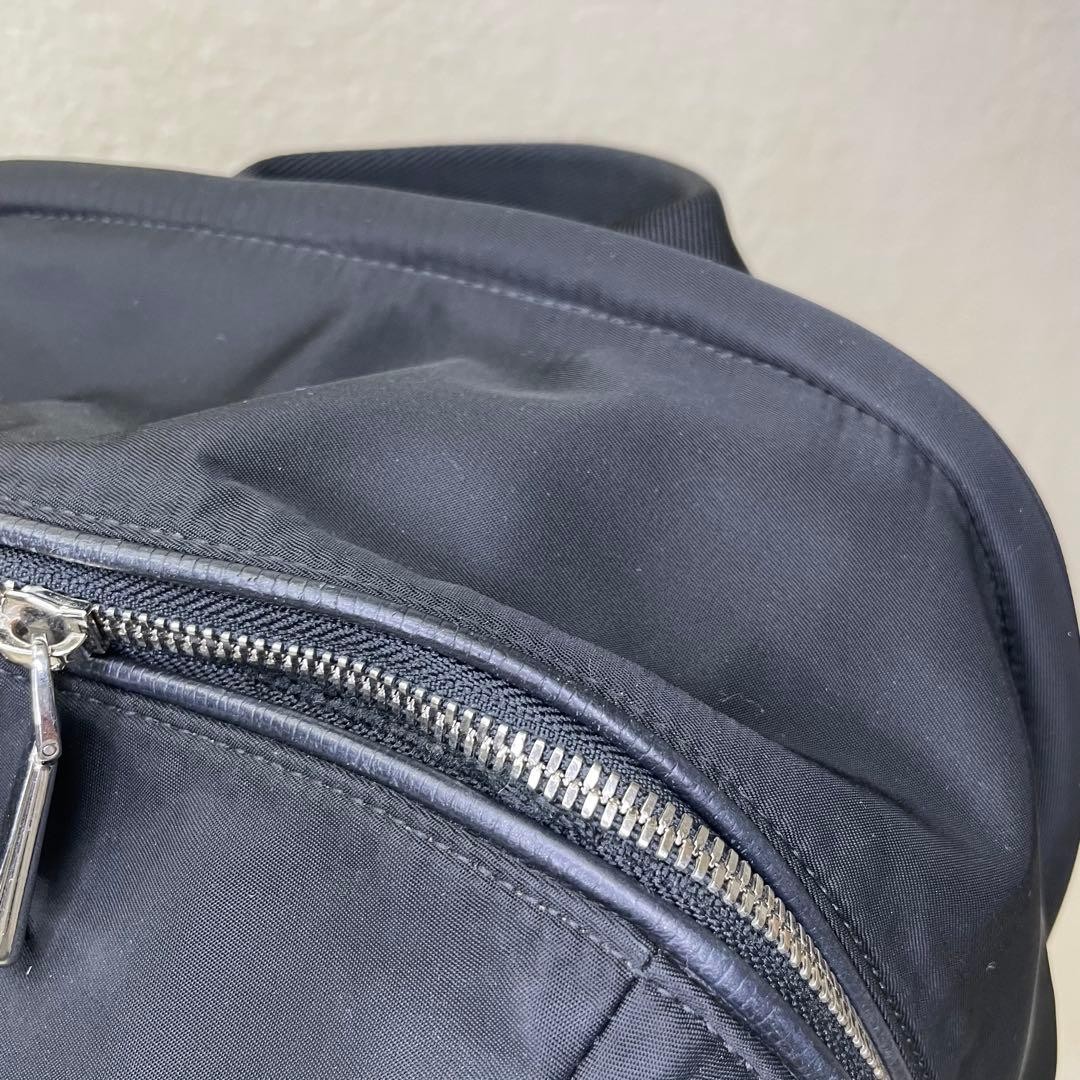 Authentic Bally Backpack Business Nylon Black 42cm Mens Lightweight Casual Rucks