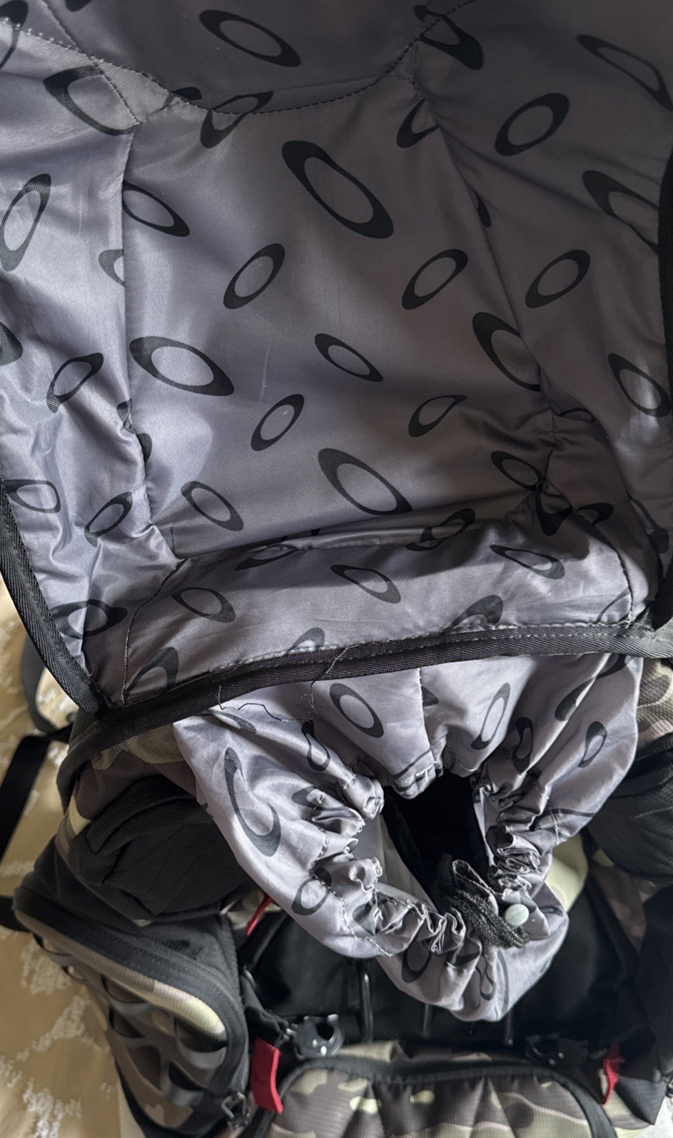 OAKLEY Kitchen Sink Backpack Camouflage Rare Used Travel Hiking Bag