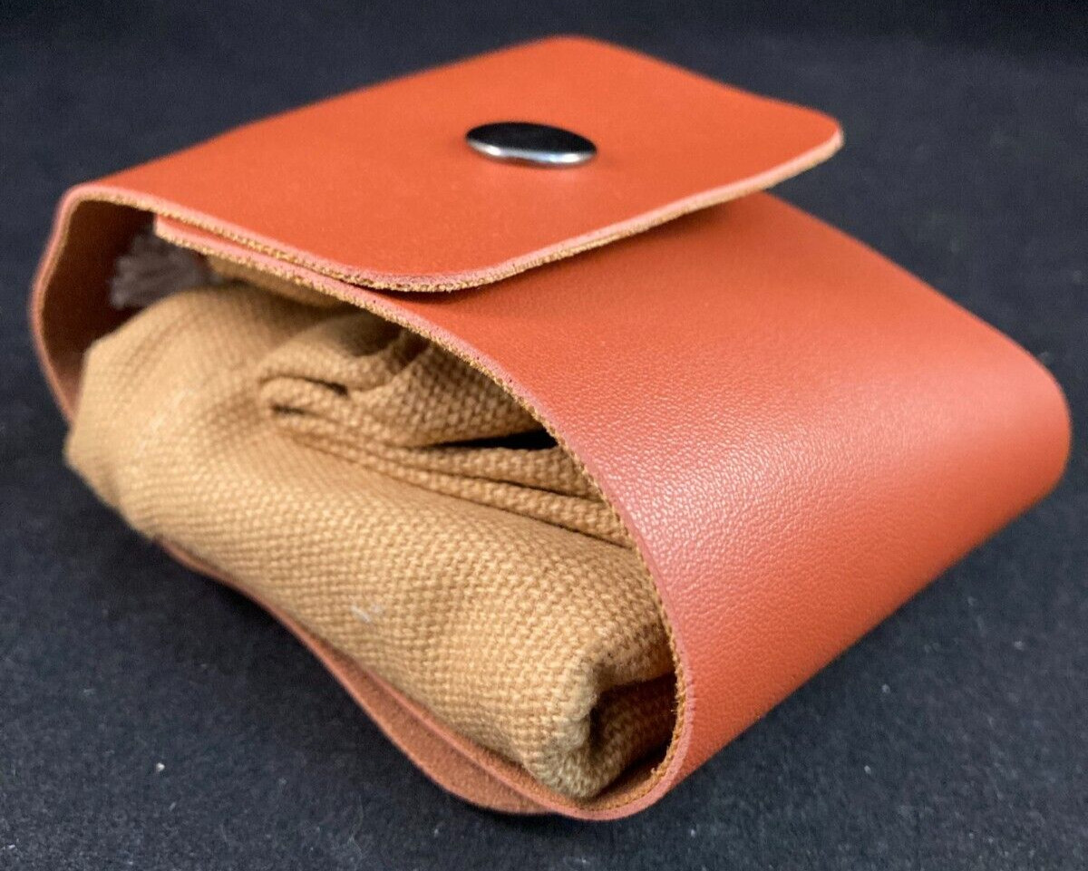 Leather Canvas Foraging Pouch – Collapsible Outdoor Bag – 10.5cmx8cm/21cmx22cm