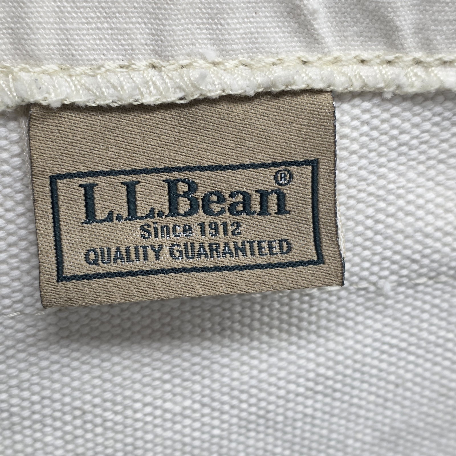 LL Bean Canvas Laundry Storage Tote / storage ( Pre -Owned ) Embroidered “S”