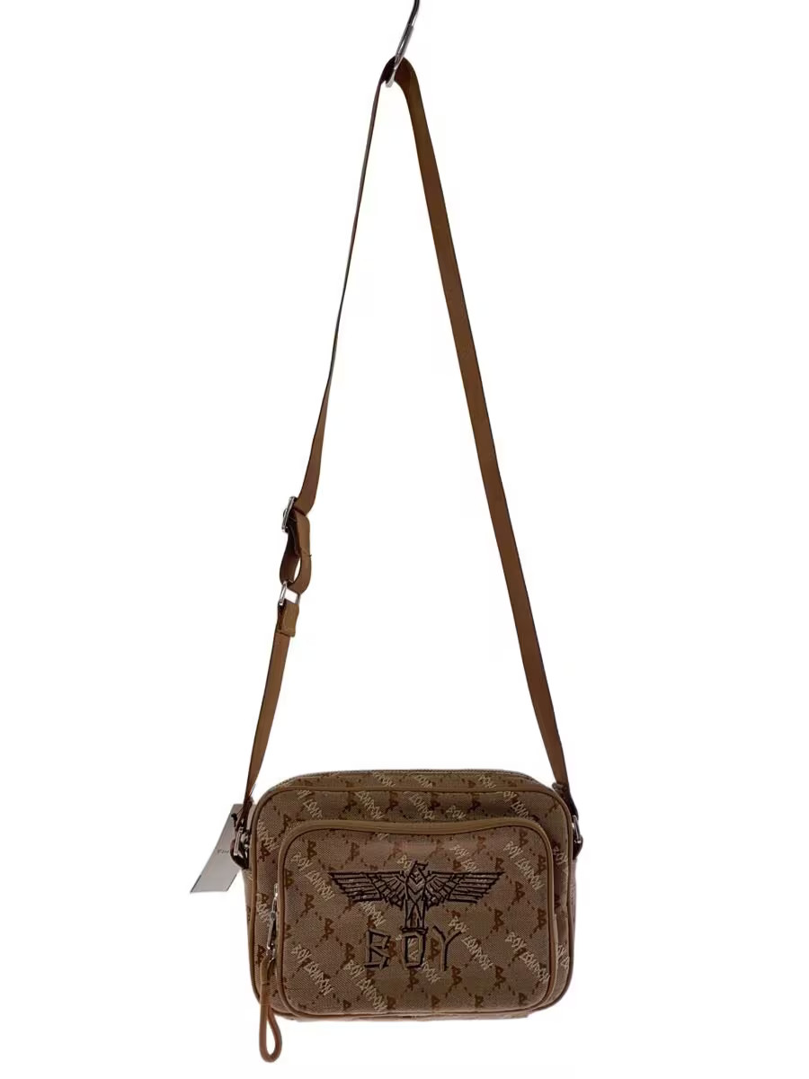 BOY LONDON Jacquard Square Shoulder Bag, Caramel, All-over Pattern