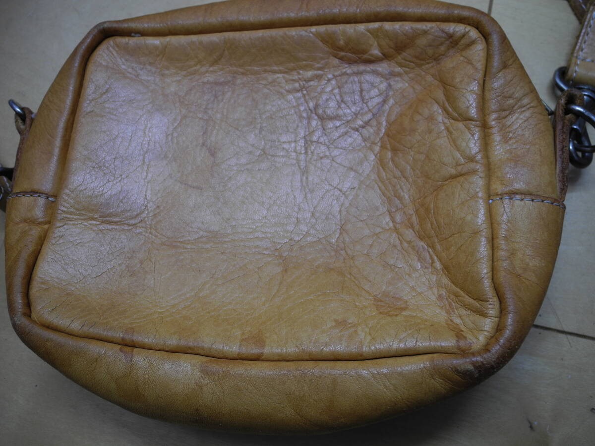 Unbranded POTER Leather Shoulder Bag 17x15x6.5cm Handbag Pre-owned Condition