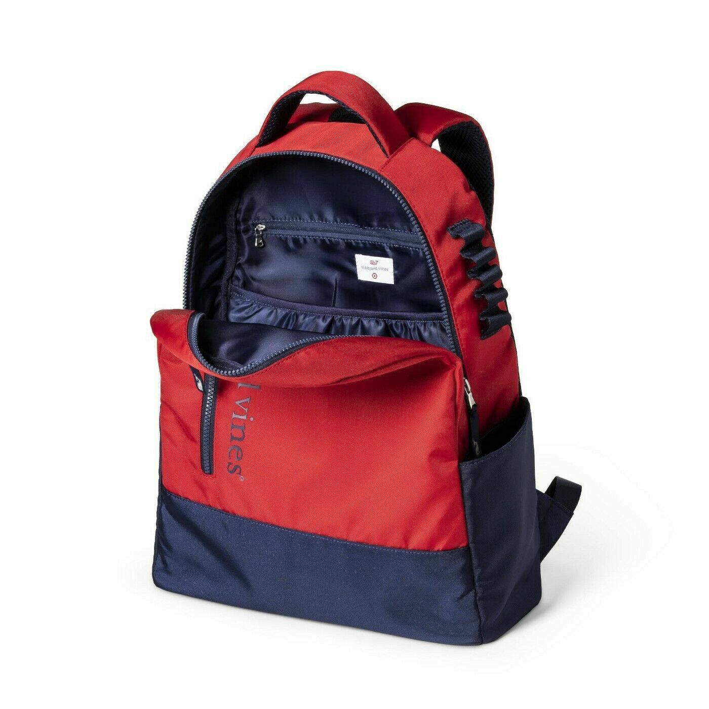 Vineyard Vines Target Large Backpack Red Navy Blue Lap Top Sleeve School NWT