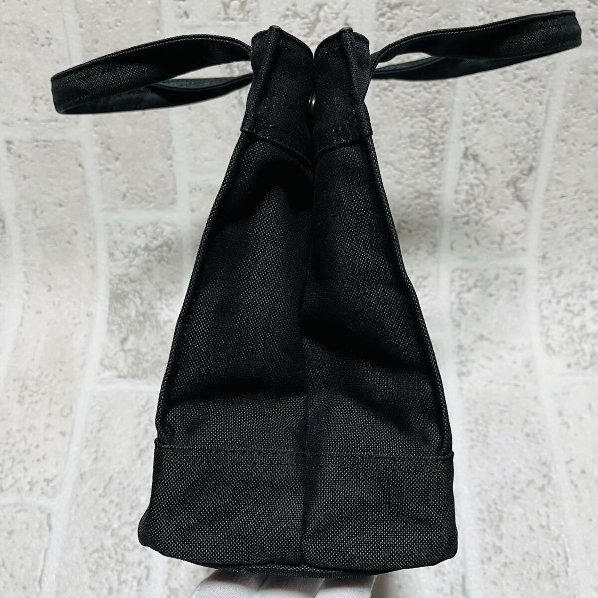 Porter Smoky S Tote Bag Cordura Duck Canvas Black 3 Interior Pockets A4 Size