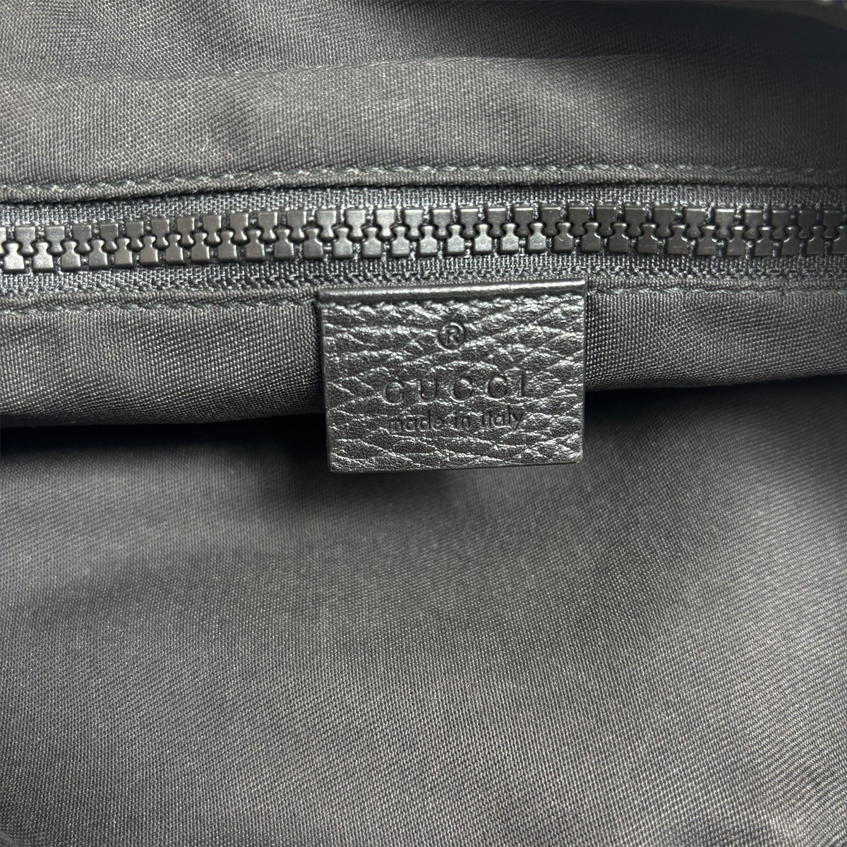 Gucci Shoulder Bag Messenger Bag GG Nylon Black 509639 Unisex Crossbody