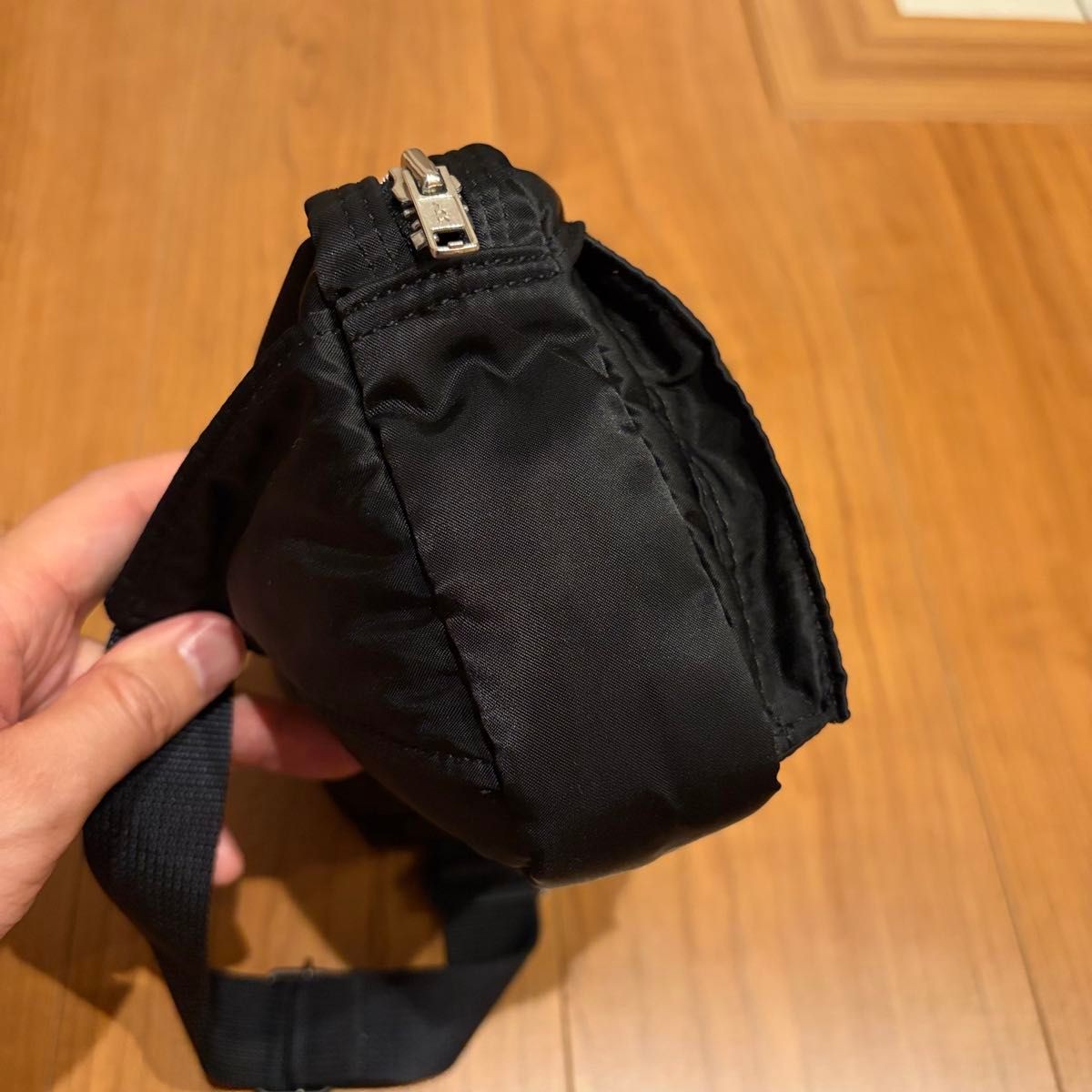 Authentic YOSHIDA Kaban Porter TANKER Waist Bag Gray 14cm x 23cm x 5cm Used