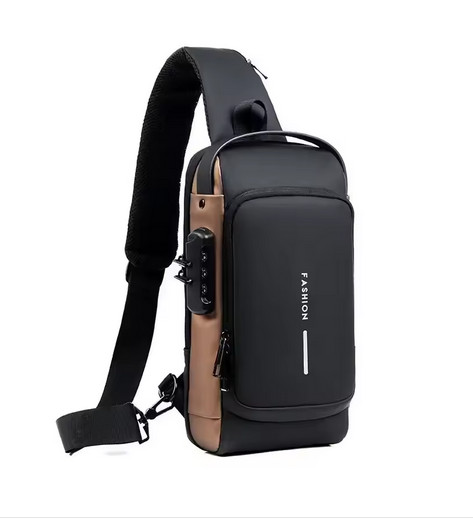 Men Anti Theft Chest Bag USB Charging Sling Crossbody Shoulder Pack Trip Bag