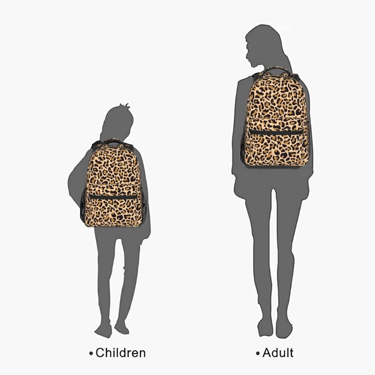 Leopard Print Pattern Laptop Backpack for Men Women, Multifunctional Lightweight