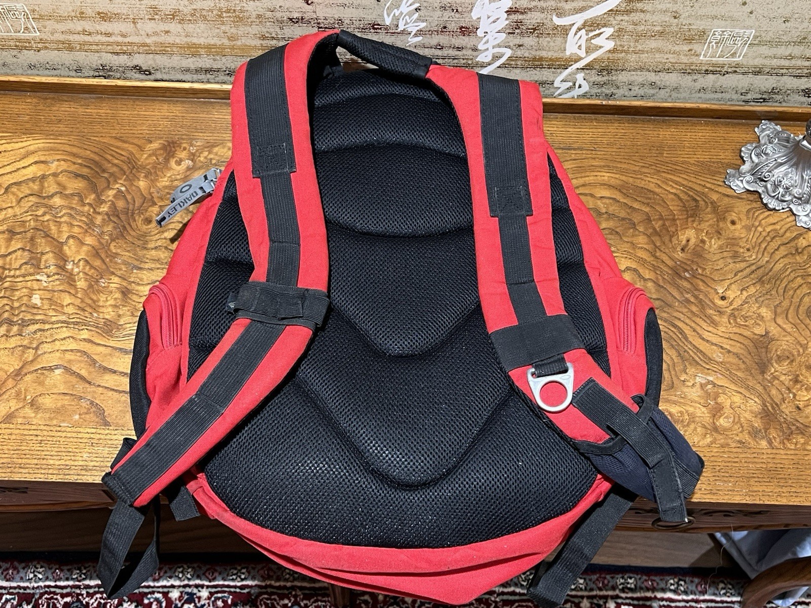 Oakley Panel Backpack Vintage Red Black Techwear Y2K Media Port Daypack