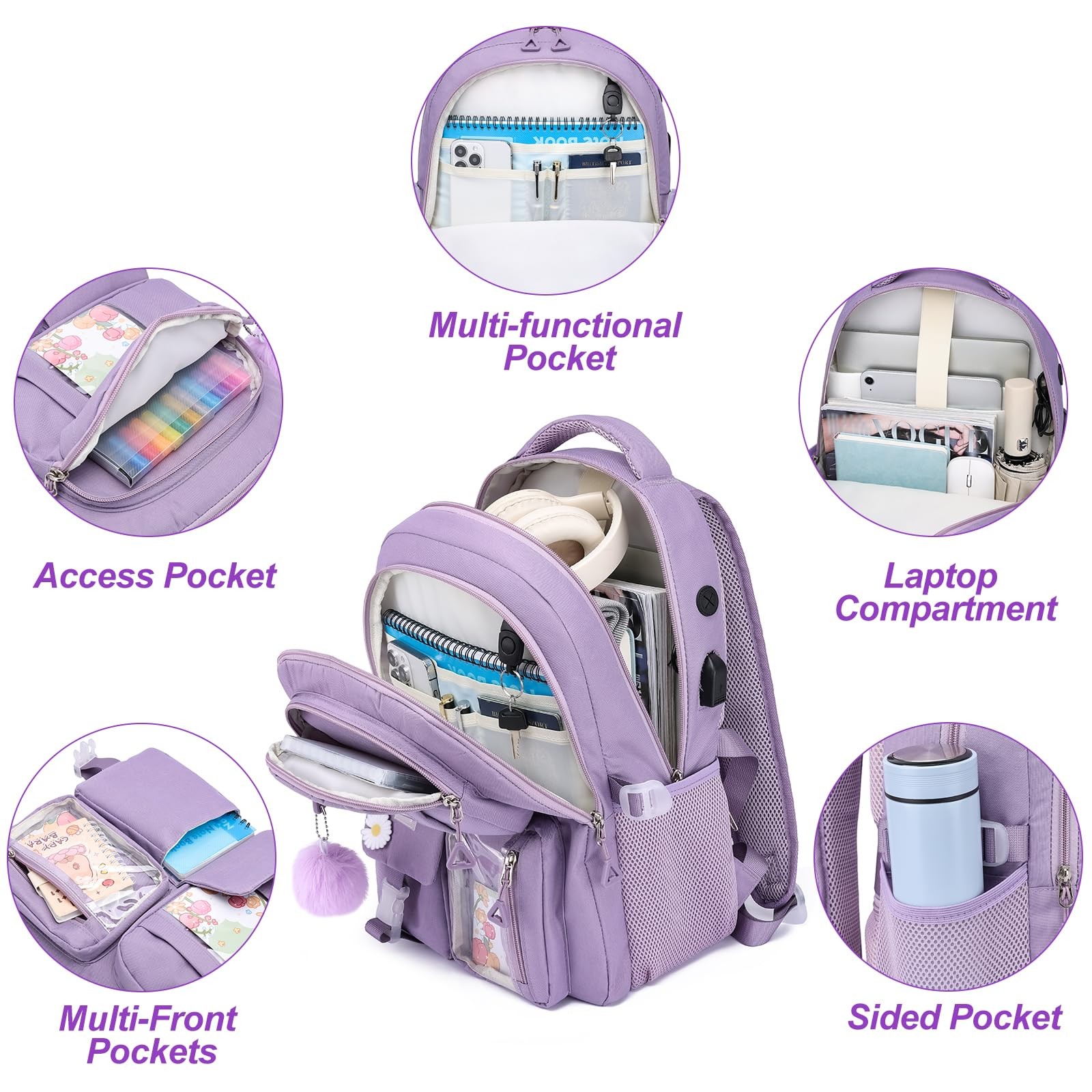 kadilong Cute School Backpack Bookbag for Girls,Laptop Bag Back Pack for Wome…