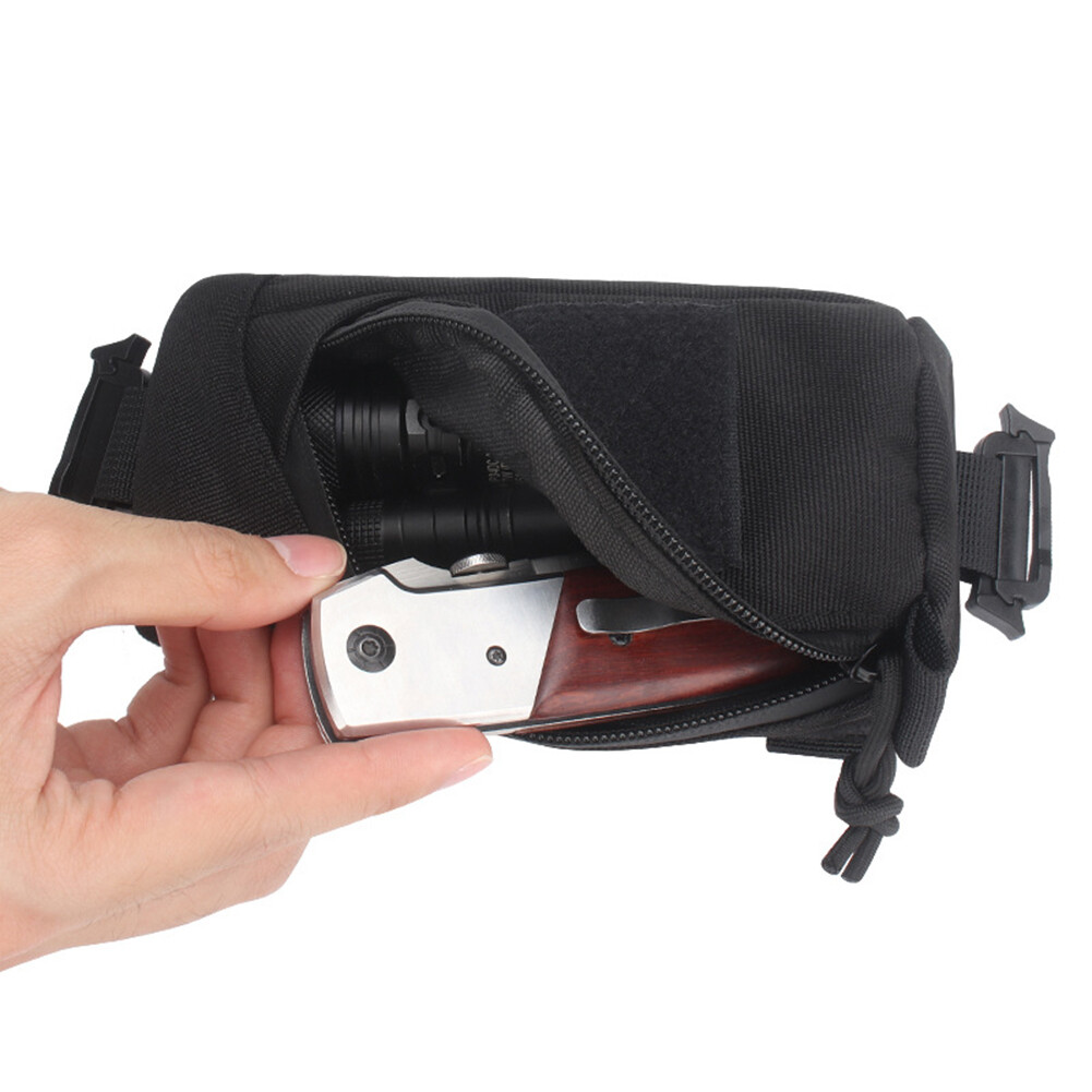 Men’s Tactical Accessory Bag Nylon Waist Pack Molle Small Versatile Storage Bags