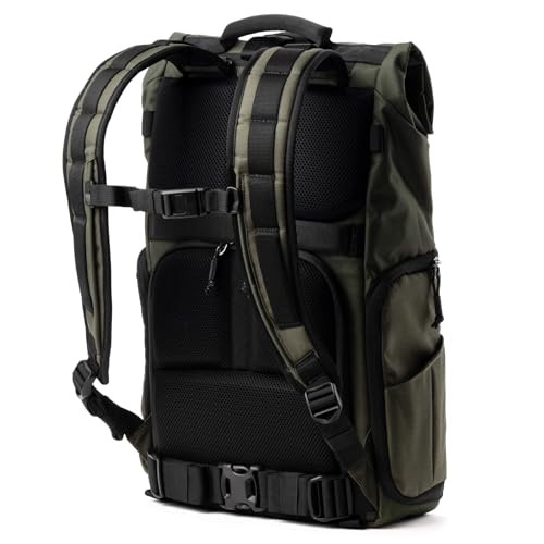 FocusPoint 30L RollTop Camera Backpack -: Expandable Travel 30 Liters Greenway