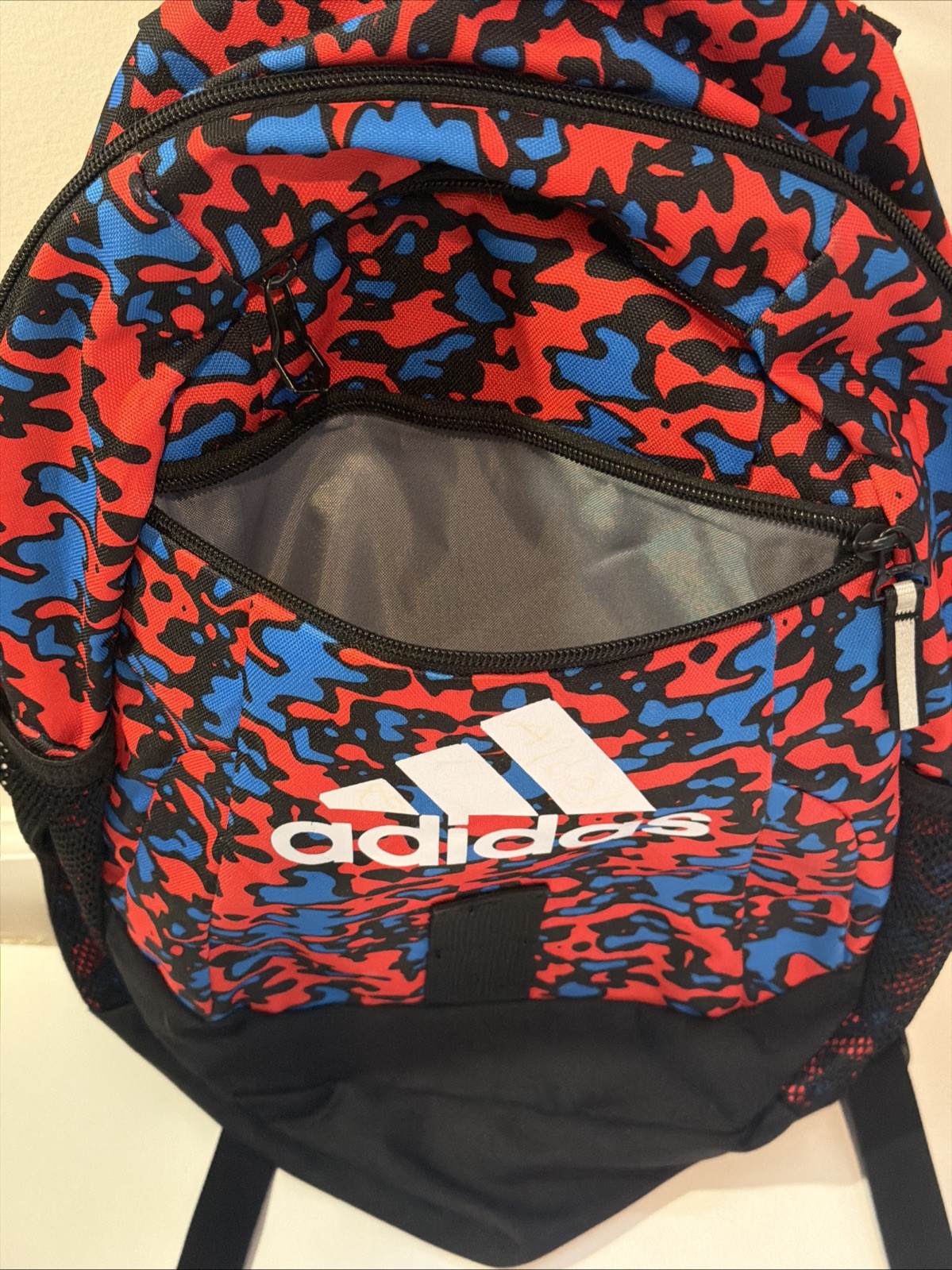 Adidas Red And Blue Camo Print Backpack . #BA12