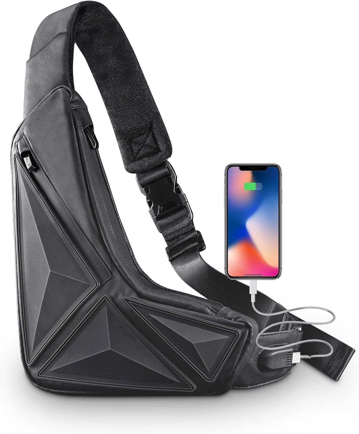 Waterproof Shoulder Bag Hiking Style With USB Port Anti-Theft Casual Backpack