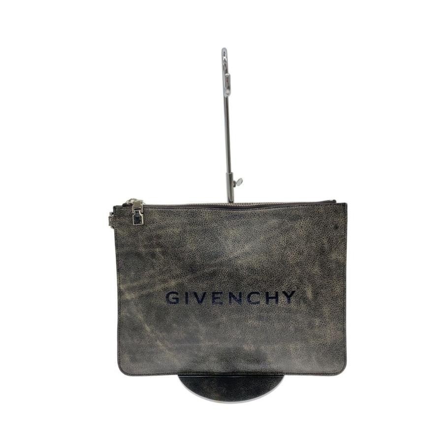Givenchy Authentic Leather Clutch Bag Flat Pouch Second Bag Logo Men’s Accessory