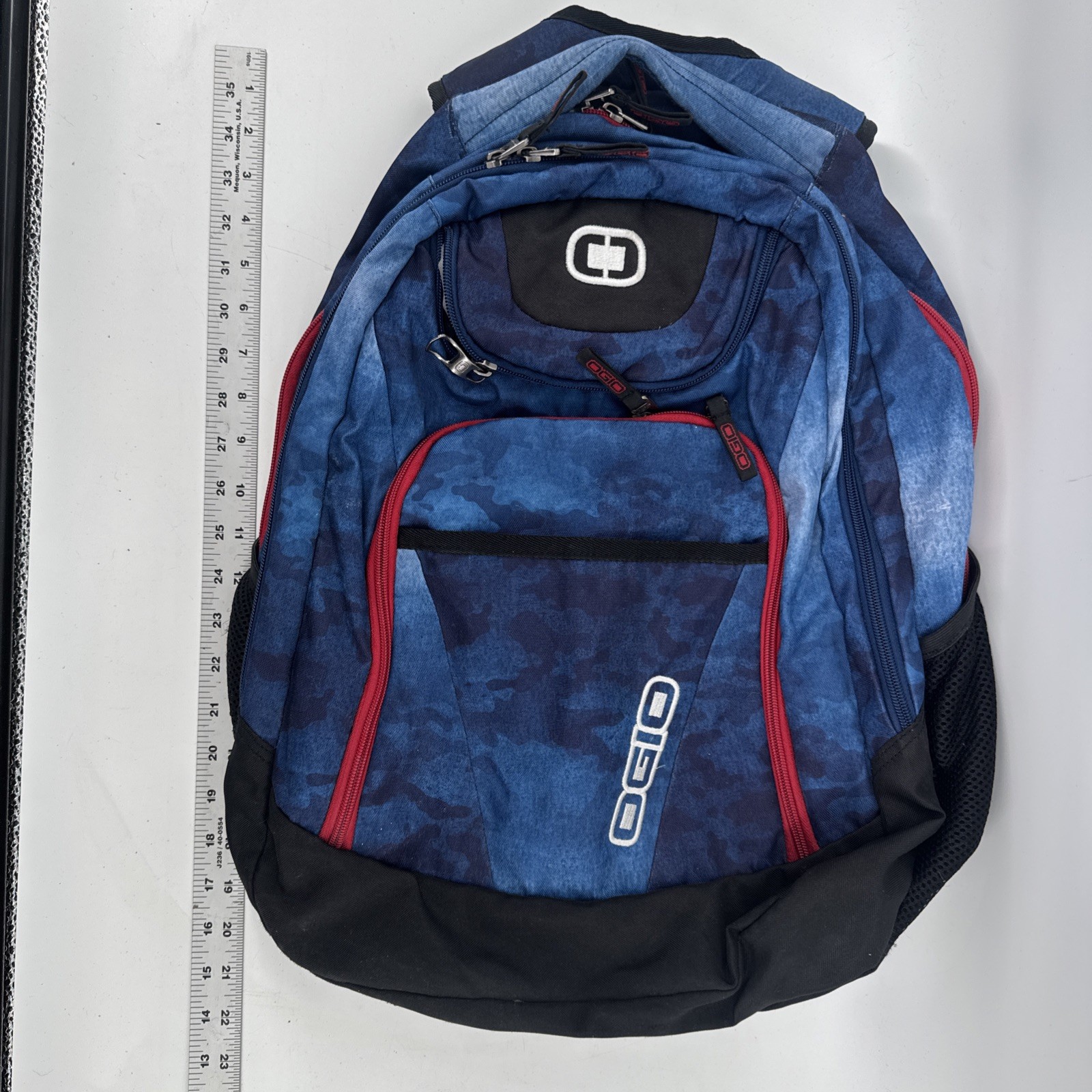 OGIO Tribune Backpack Blue w/Red Trim
