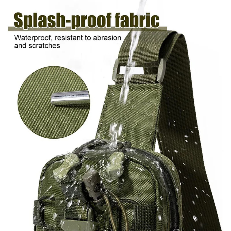 Multifunctional Tactical Chest Bag Men’s Outdoor Water Bottle Waist Bag Phone Cr