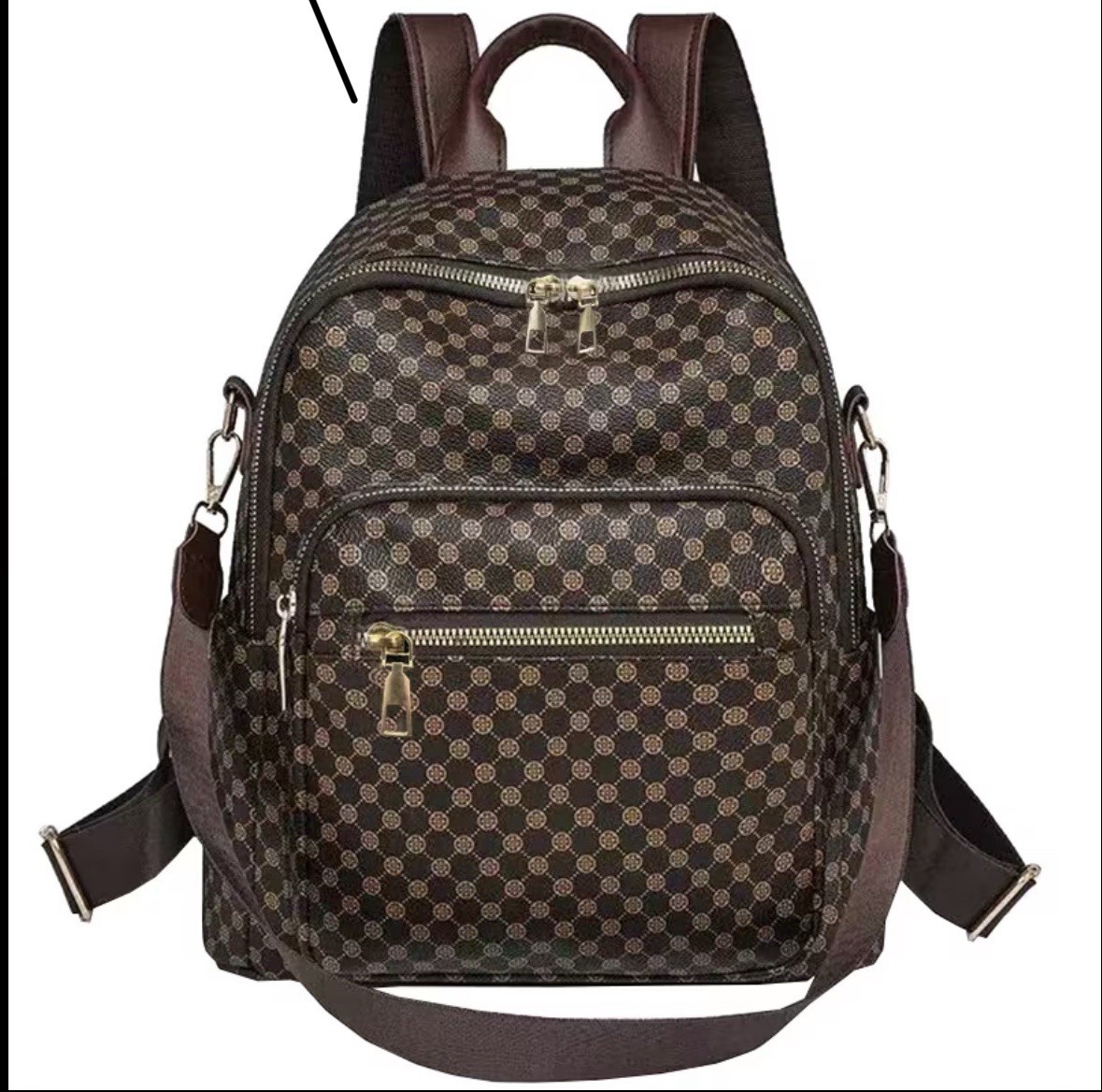 Leather Backpack School College Bookbag Leisure Business Travel 15.6-in
