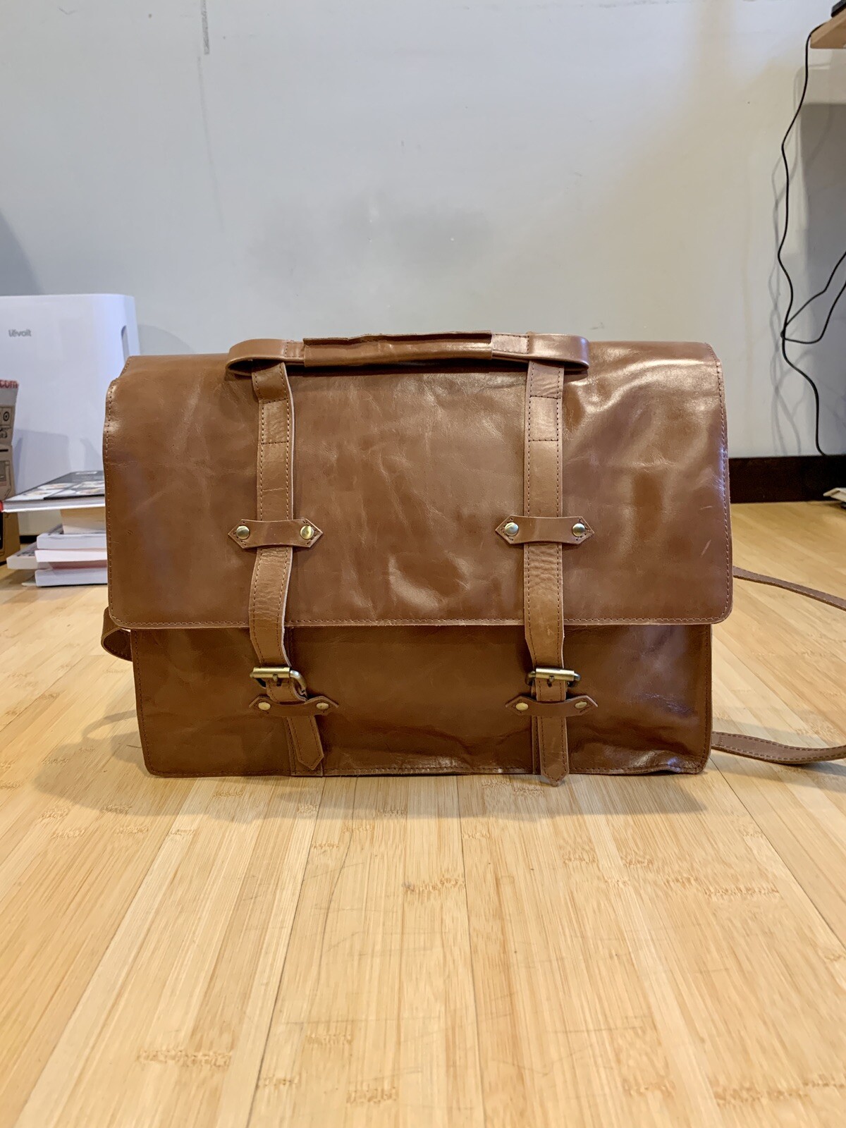 ASOS Leather Messenger Bag | Fit 16” MacBook Pro