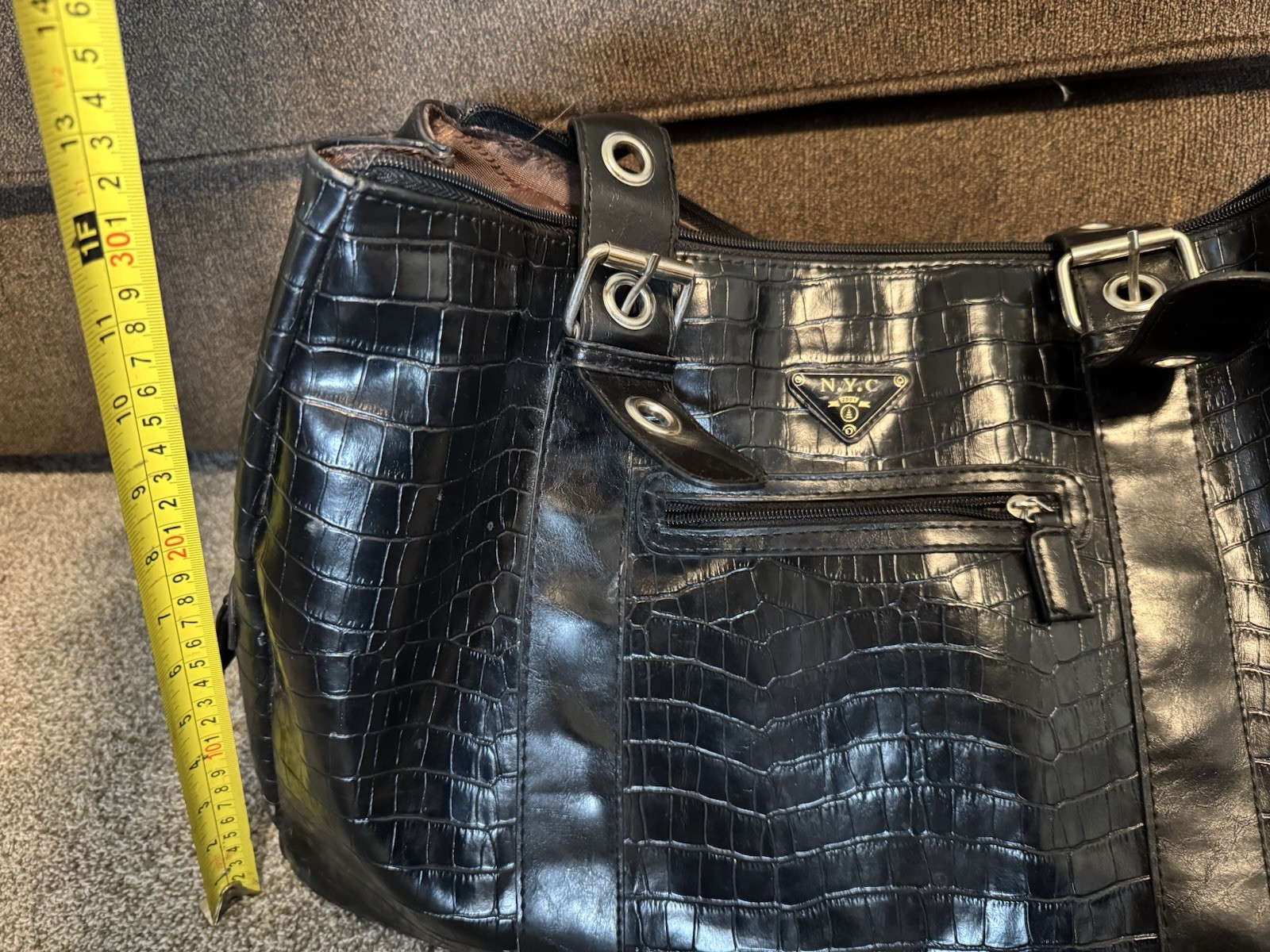 Rare VTG Leather NYC 2001 Duffle Bag- See Pictures And Description For Info