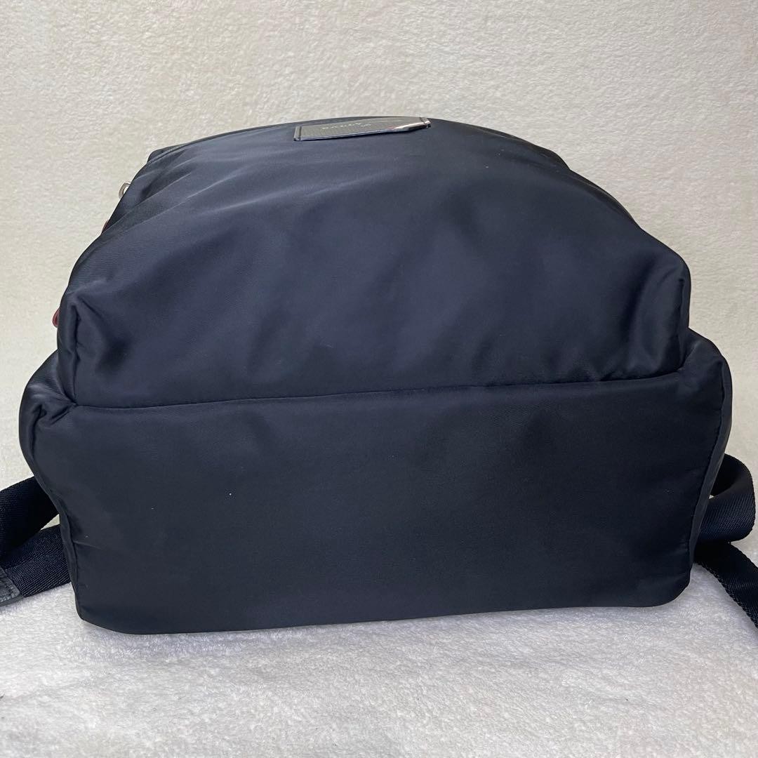 Authentic Bally Backpack Business Nylon Black 42cm Mens Lightweight Casual Rucks