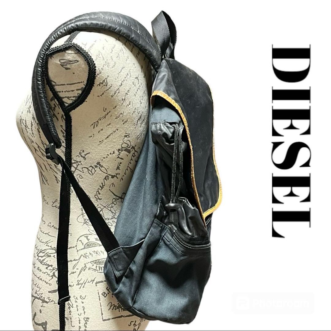Diesel Men Simple Design Backpack Bag Black Vintage Luxury Casual Streetwear ITA
