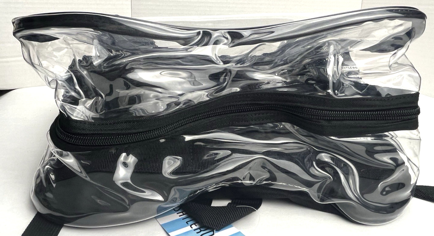 Clear Backpack Heavy Duty Has TSA Lock 2-Way Zipper PVC Transparent Backpack