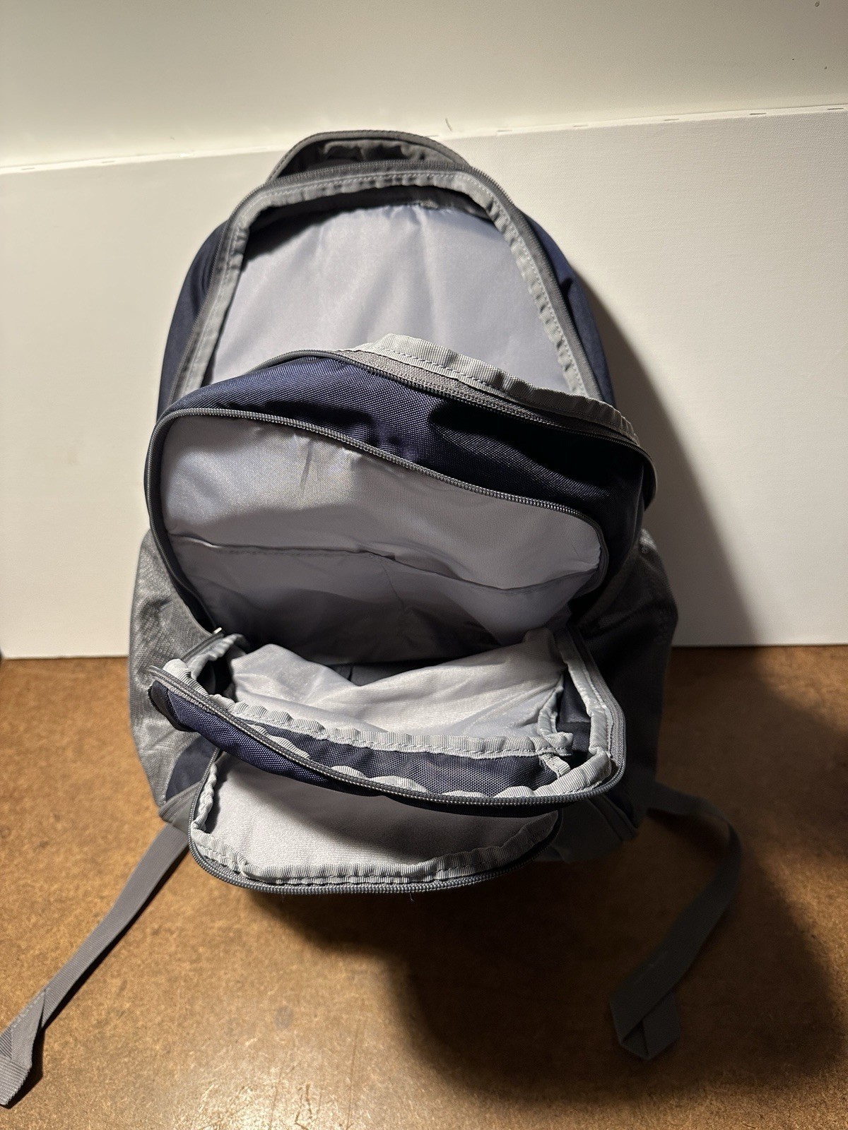 Under Armour Team Hustle Storm Backpack Dark Blue/Grey Water Repellant Bag