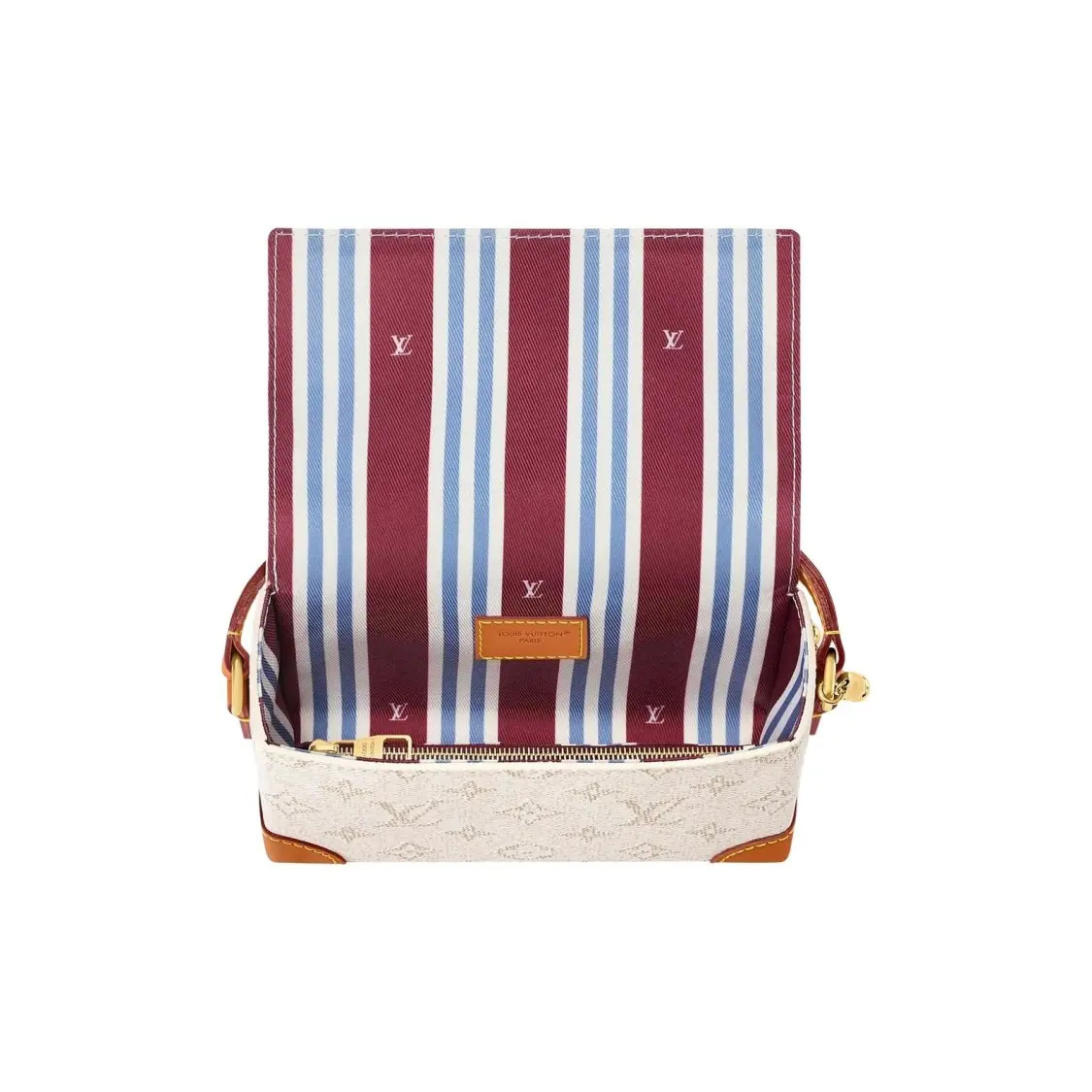 LOUIS VUITTON Steamer Coated Canvas Crossbody Wallet Men’s 7.1×2.6×4.3 in
