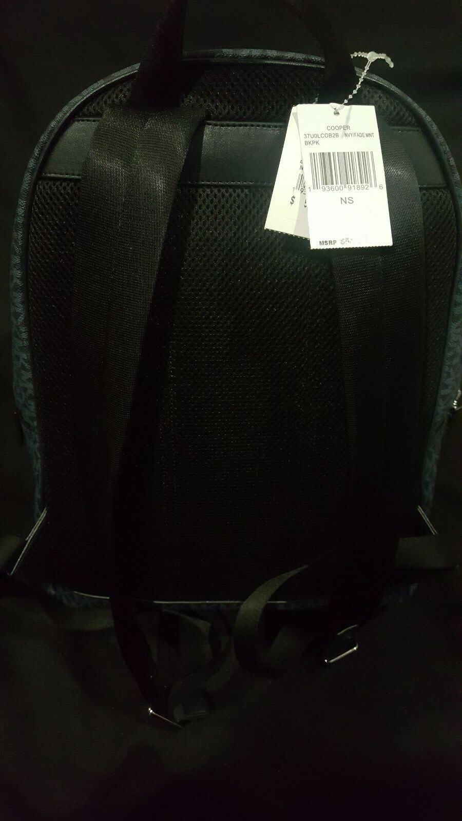 Michael Kors Pattern Medium Unisex Backpack Black/Blue/Teal/White, Retail $548