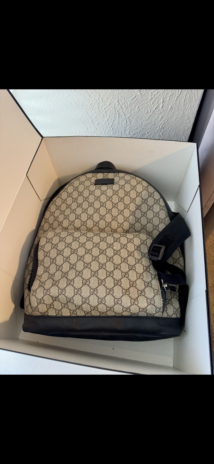 Gucci GG Supreme Canvas Backpack w/ Dust Bag