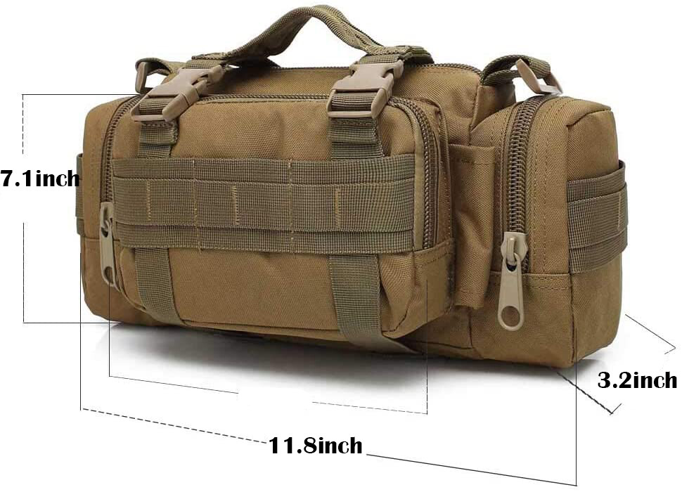Tactical Military Chest Fanny Shoulder Waist Bag Camo Hunting Molle Camping Pack