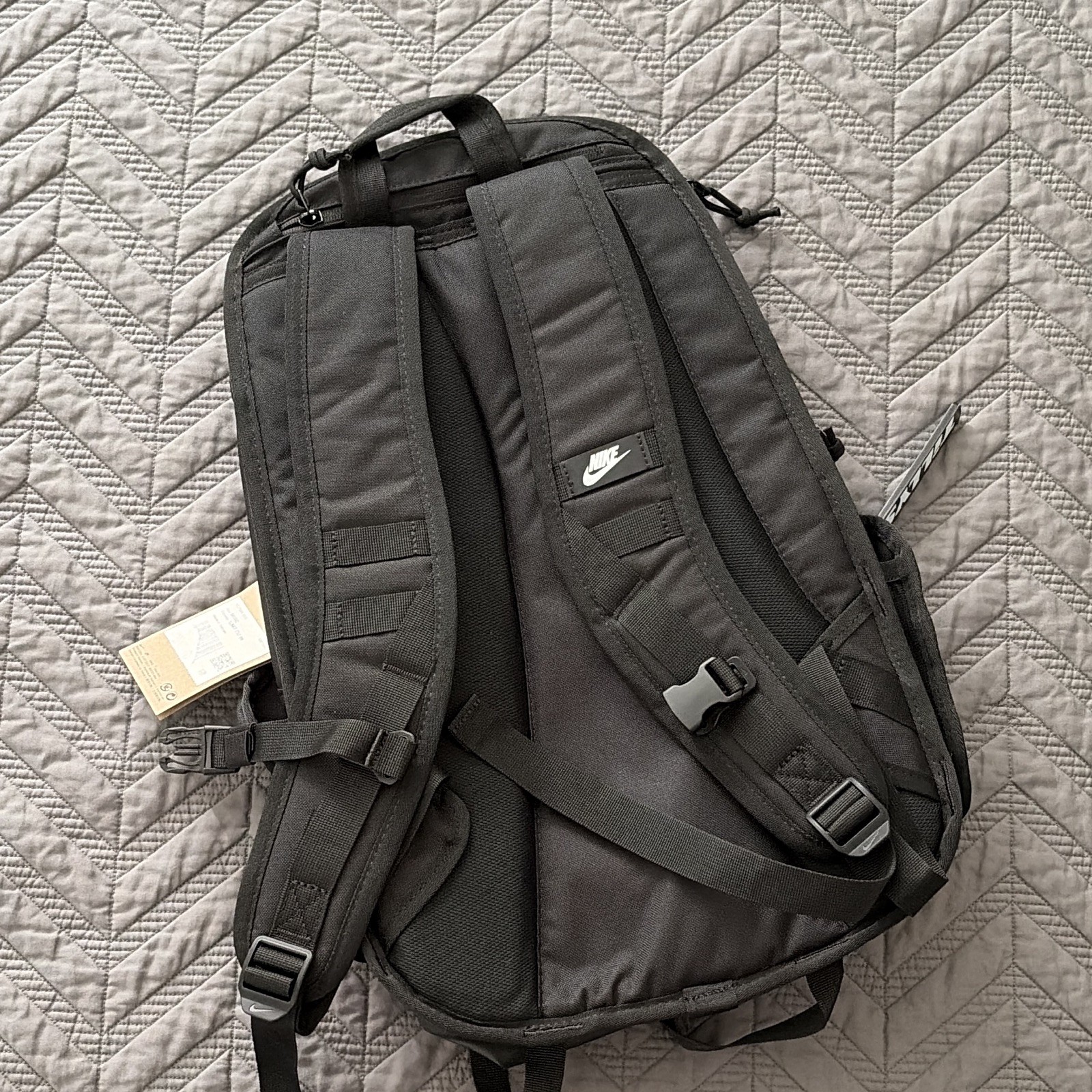 Nike Utility Elite Black Large Backpack Zip/Buckle Travel Sports