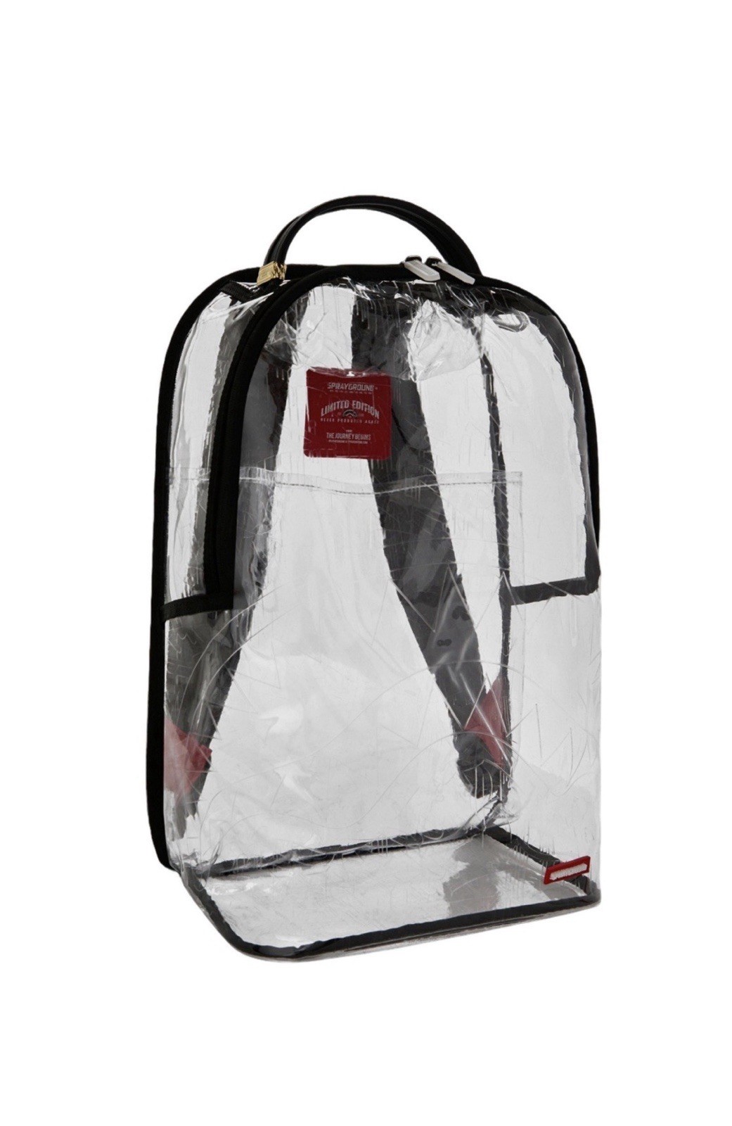 Sprayground Embossed Graffiti Clear Backpack PVC Bookbag Large School Bag New