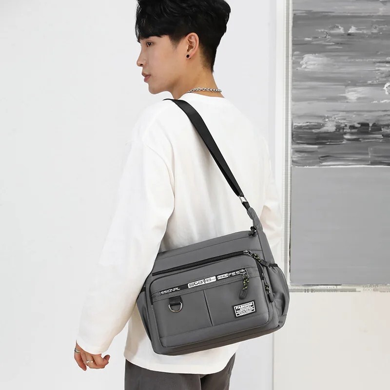 Men Crossbody Bag – Fashionable Multi-Pocket Storage Big Capacity Travel Gift