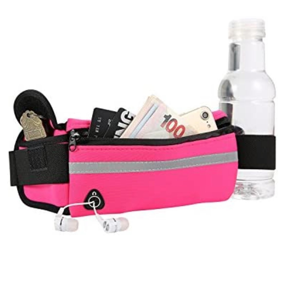 Waterproof Sports Runner Waist Bum Bag Running Jogging Belt Pouch Zip Fanny Pack