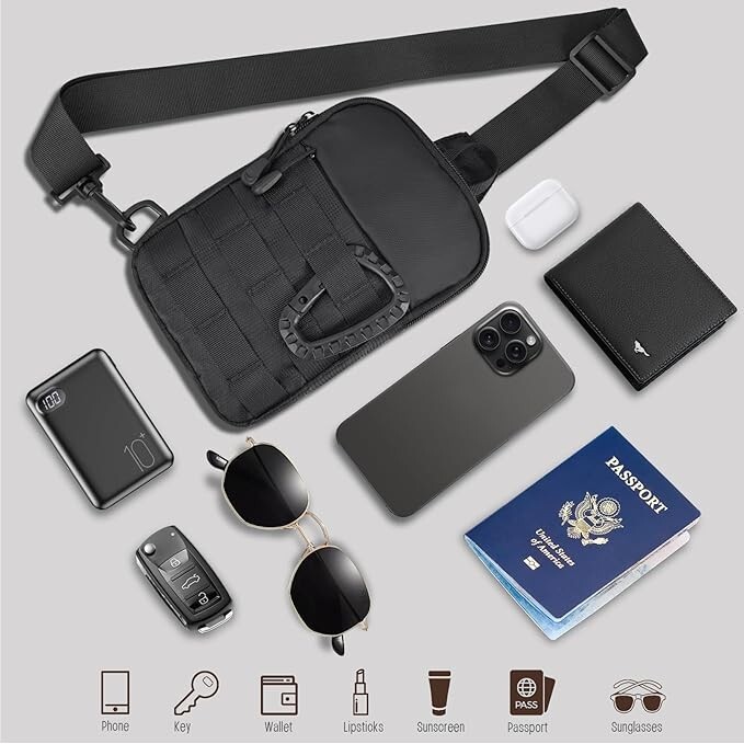 Small Sling Bag for Men, Tactical Inspired Waterproof Utility Mini Crossbody ..