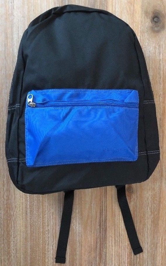 NWT Old Navy Blue/Black Nylon Backpack Bookbag Boys Girls – 16″